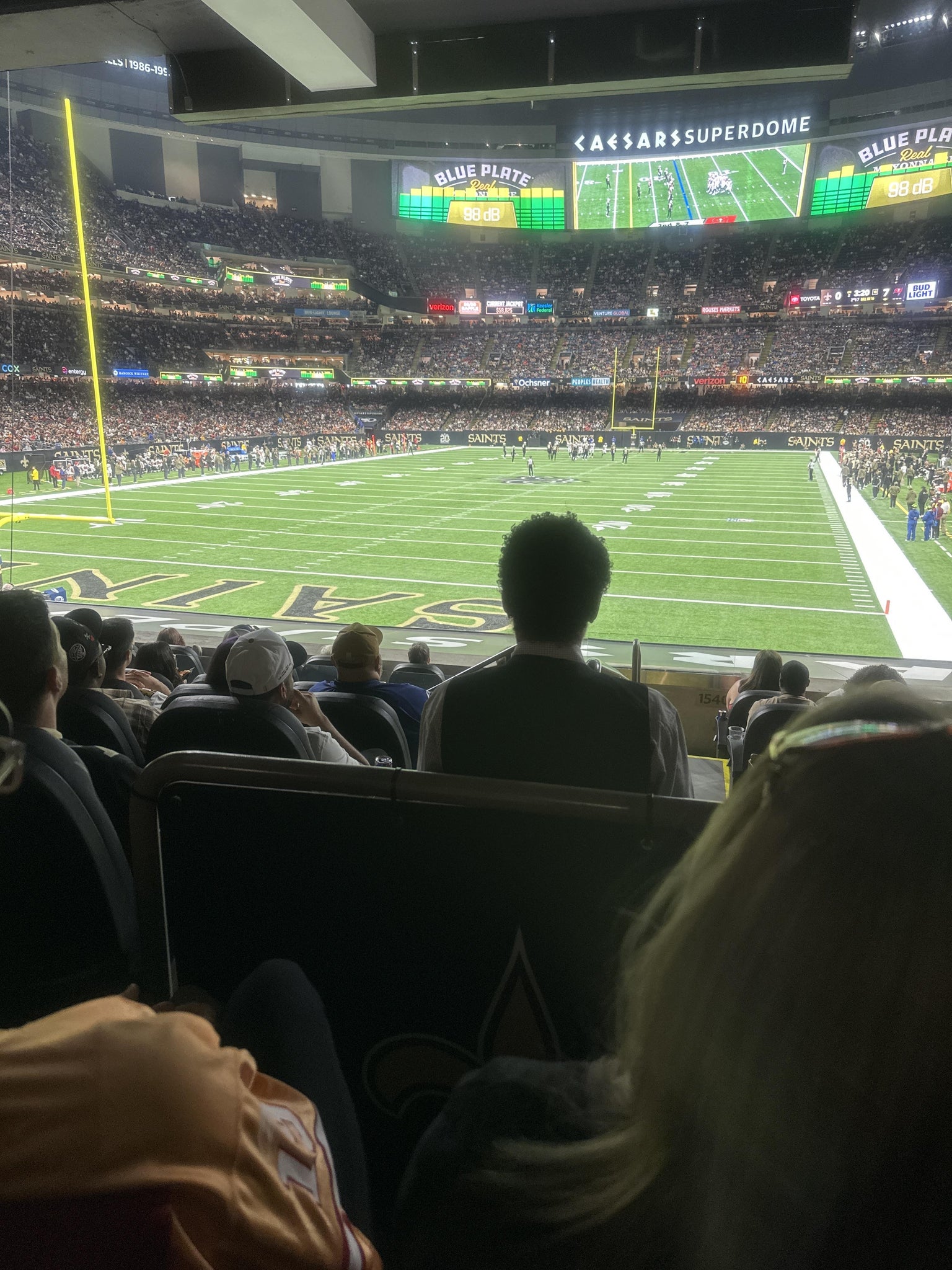 Real Fan View taken from Section 154 at Caesars Superdome by Nkayley C
