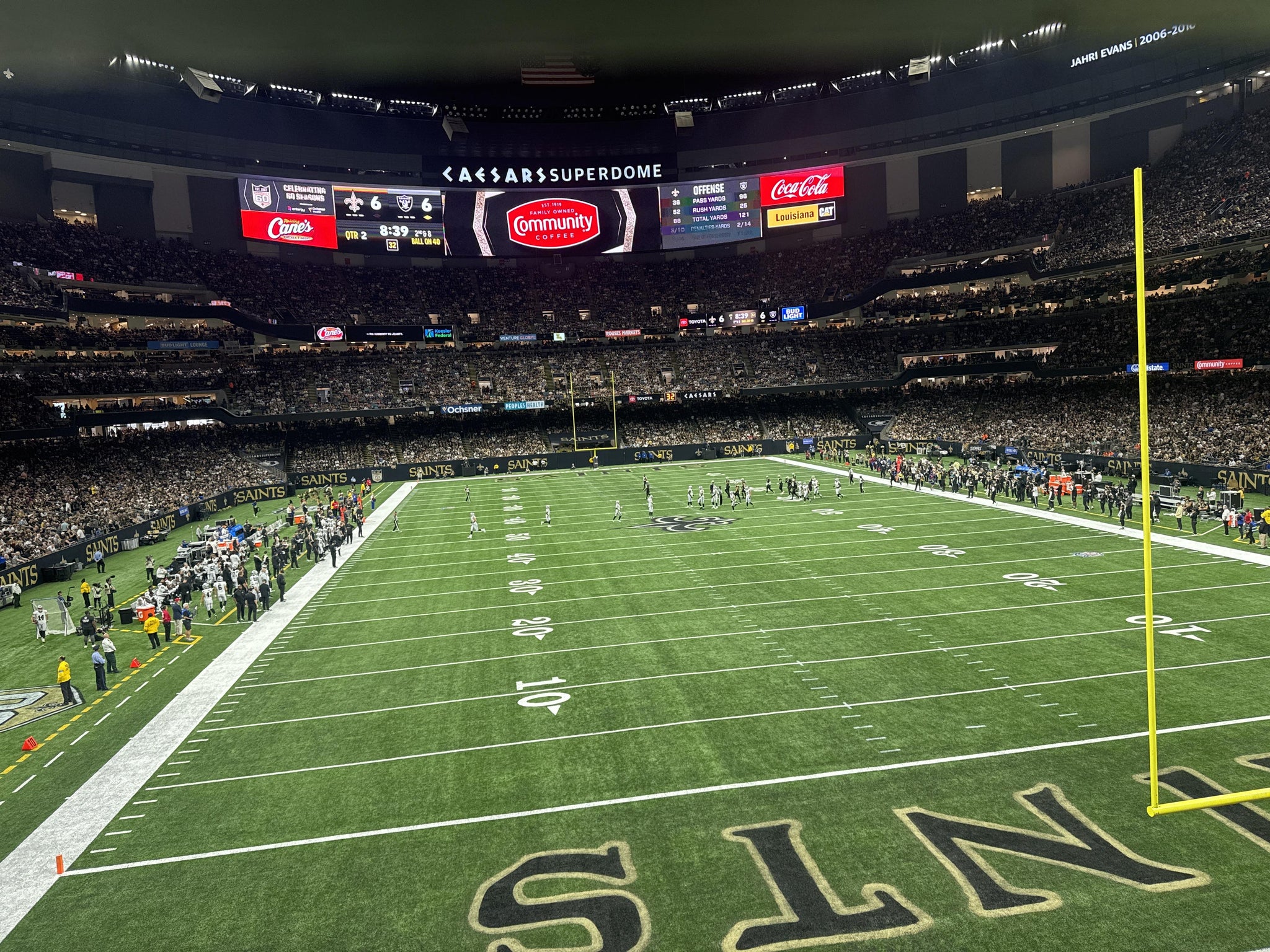 Real Fan View taken from Section 203 at Caesars Superdome by Nicole D