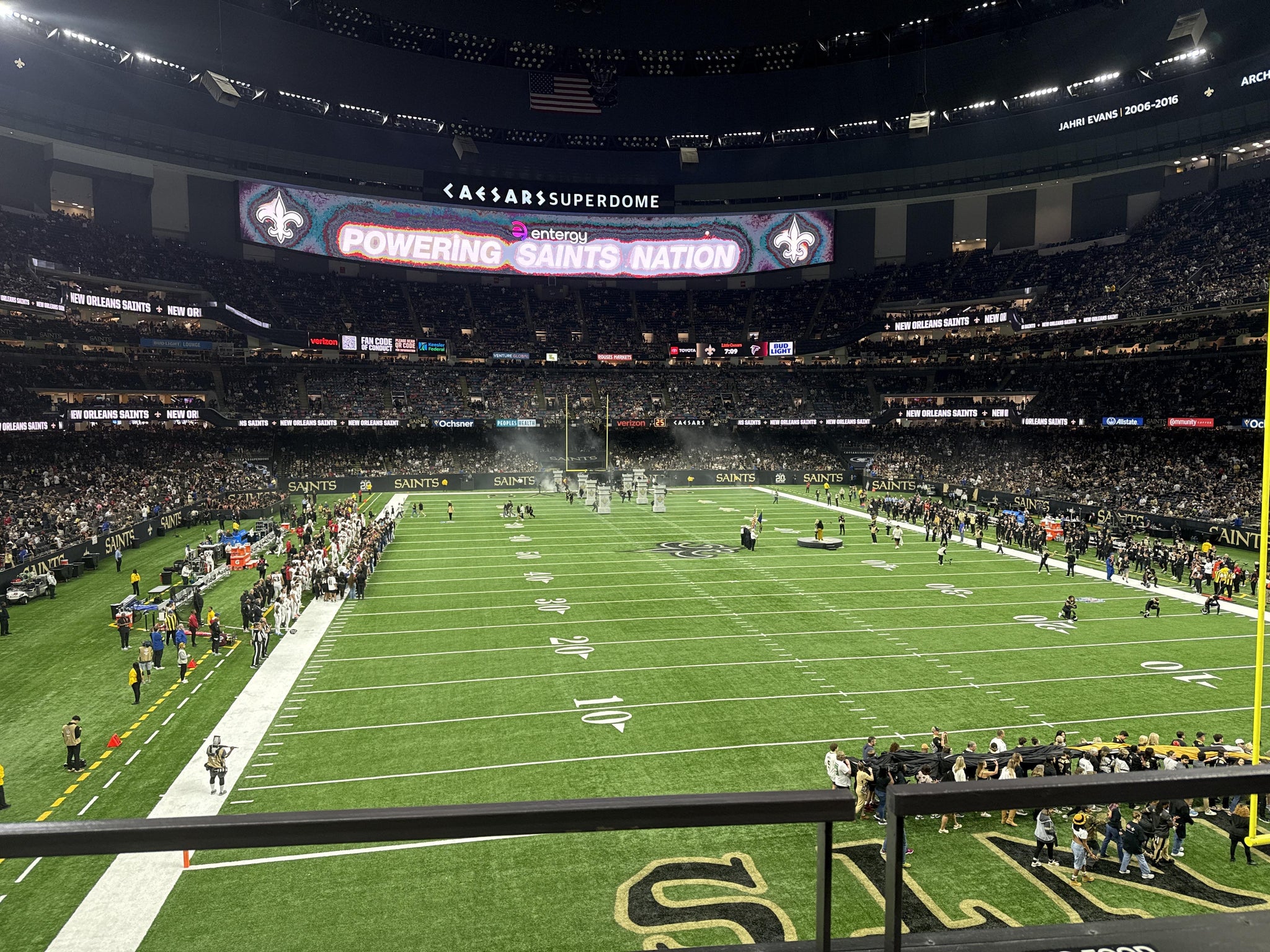 Real Fan View taken from Section 203 at Caesars Superdome by Frank L