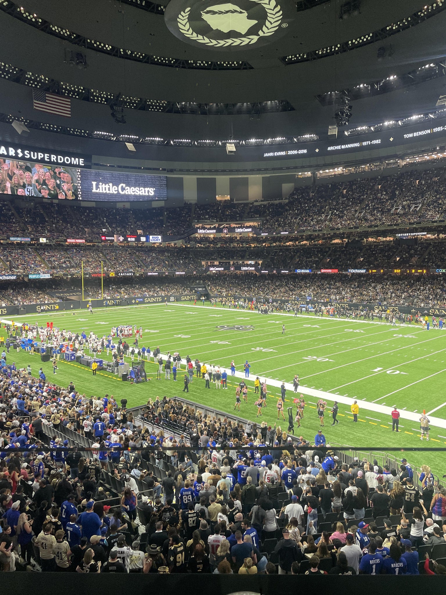 Real Fan View taken from Section 212 WC at Caesars Superdome by Gerald H