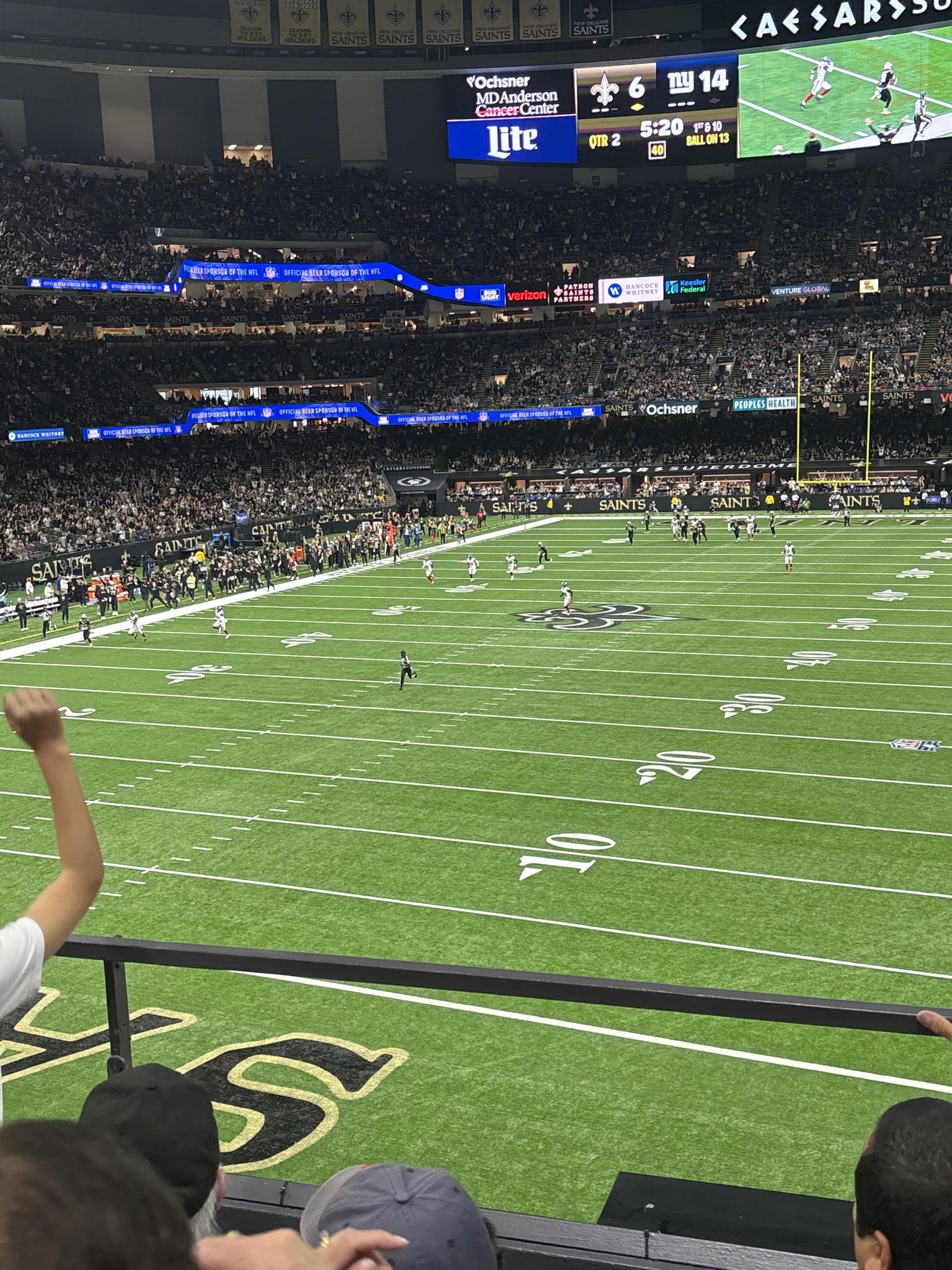 Real Fan View taken from Section 237 at Caesars Superdome by Amanda D