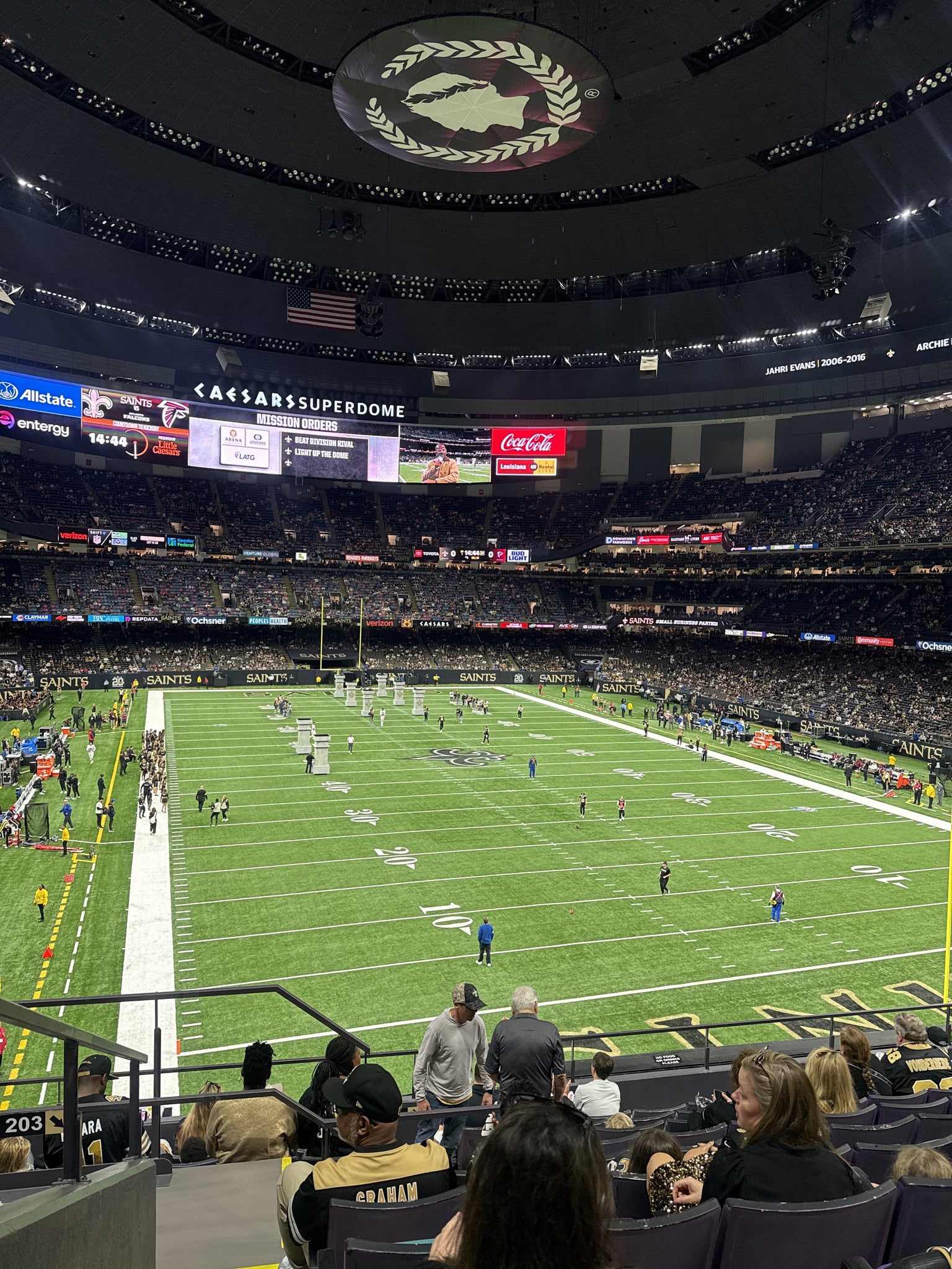 Real Fan View taken from Section 302 at Caesars Superdome by Craig B