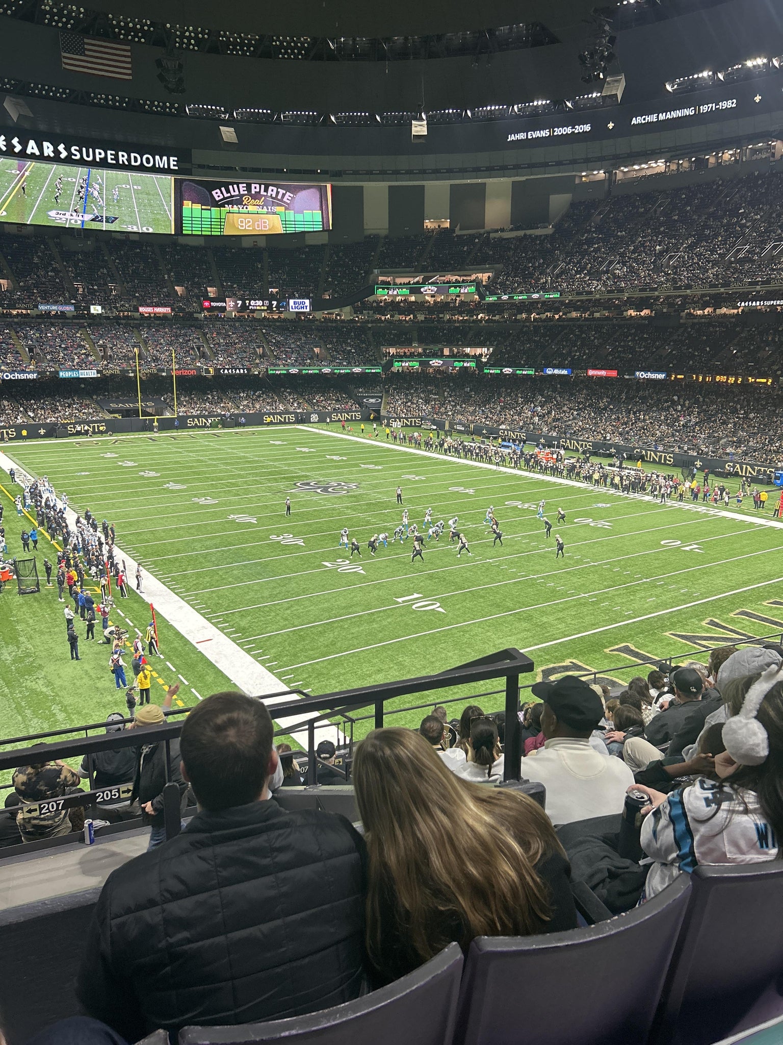 Real Fan View taken from Section 303 at Caesars Superdome by Anonymous User
