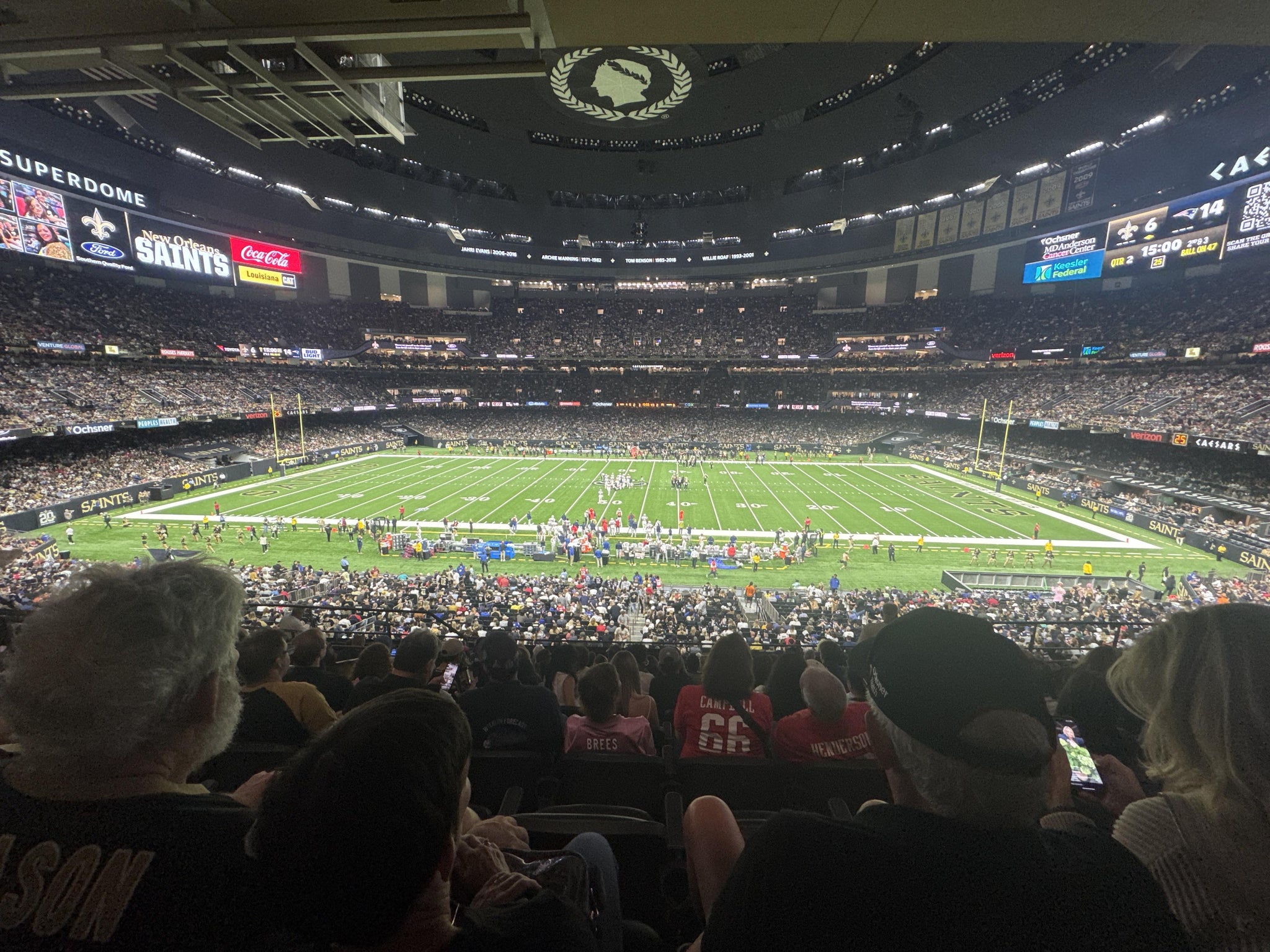 Real Fan View taken from Section 311 at Caesars Superdome by Carroll H