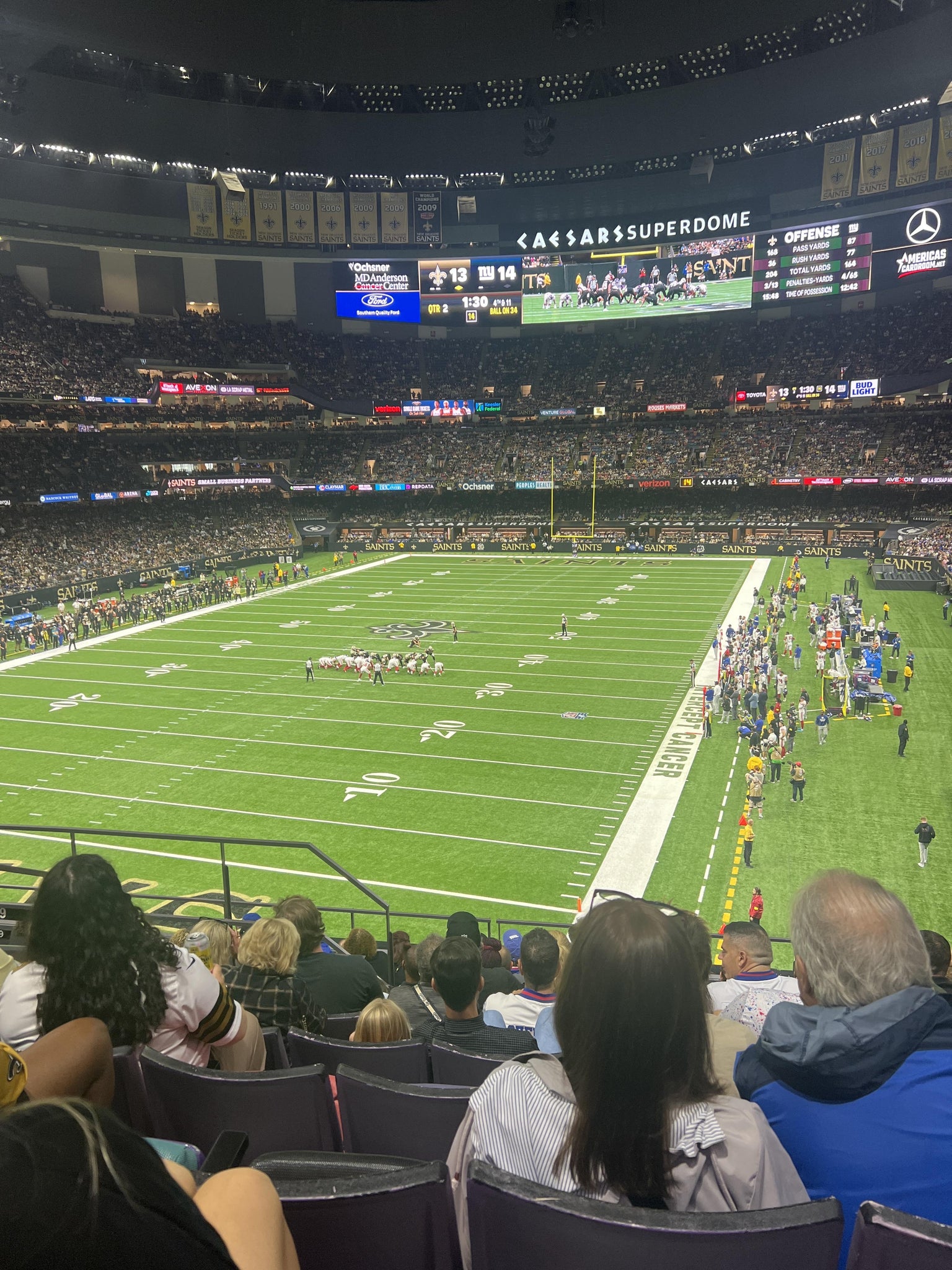 Real Fan View taken from Section 321 at Caesars Superdome by Al B