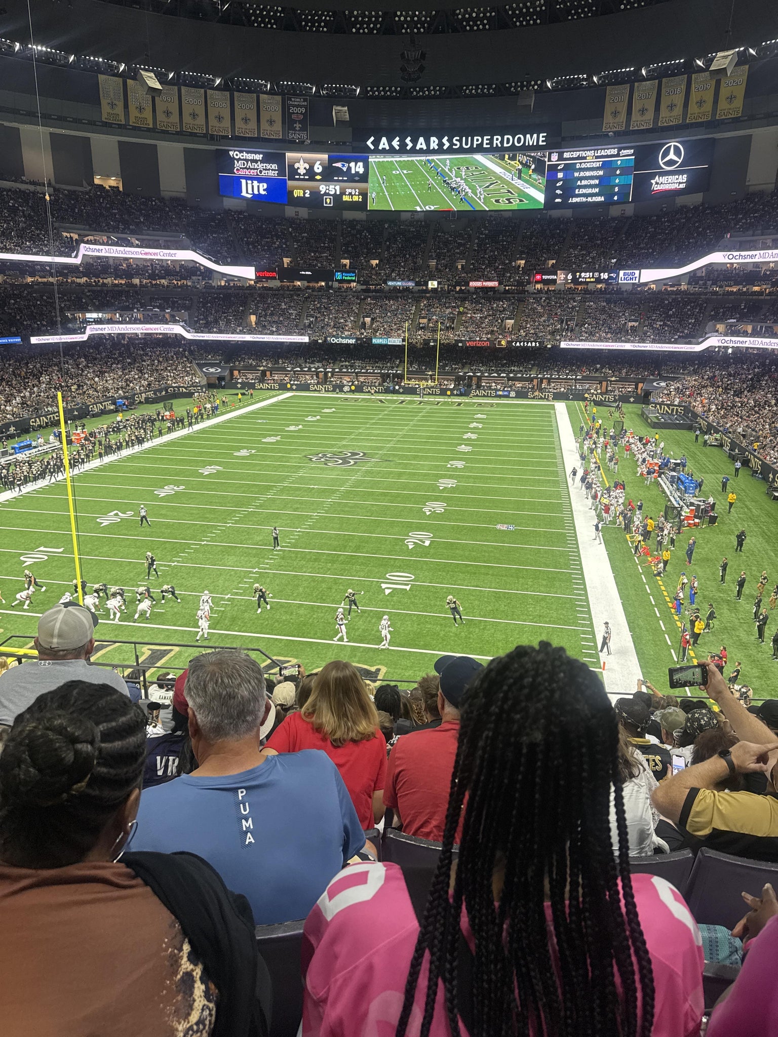 Real Fan View taken from Section 322 at Caesars Superdome by Danaka P