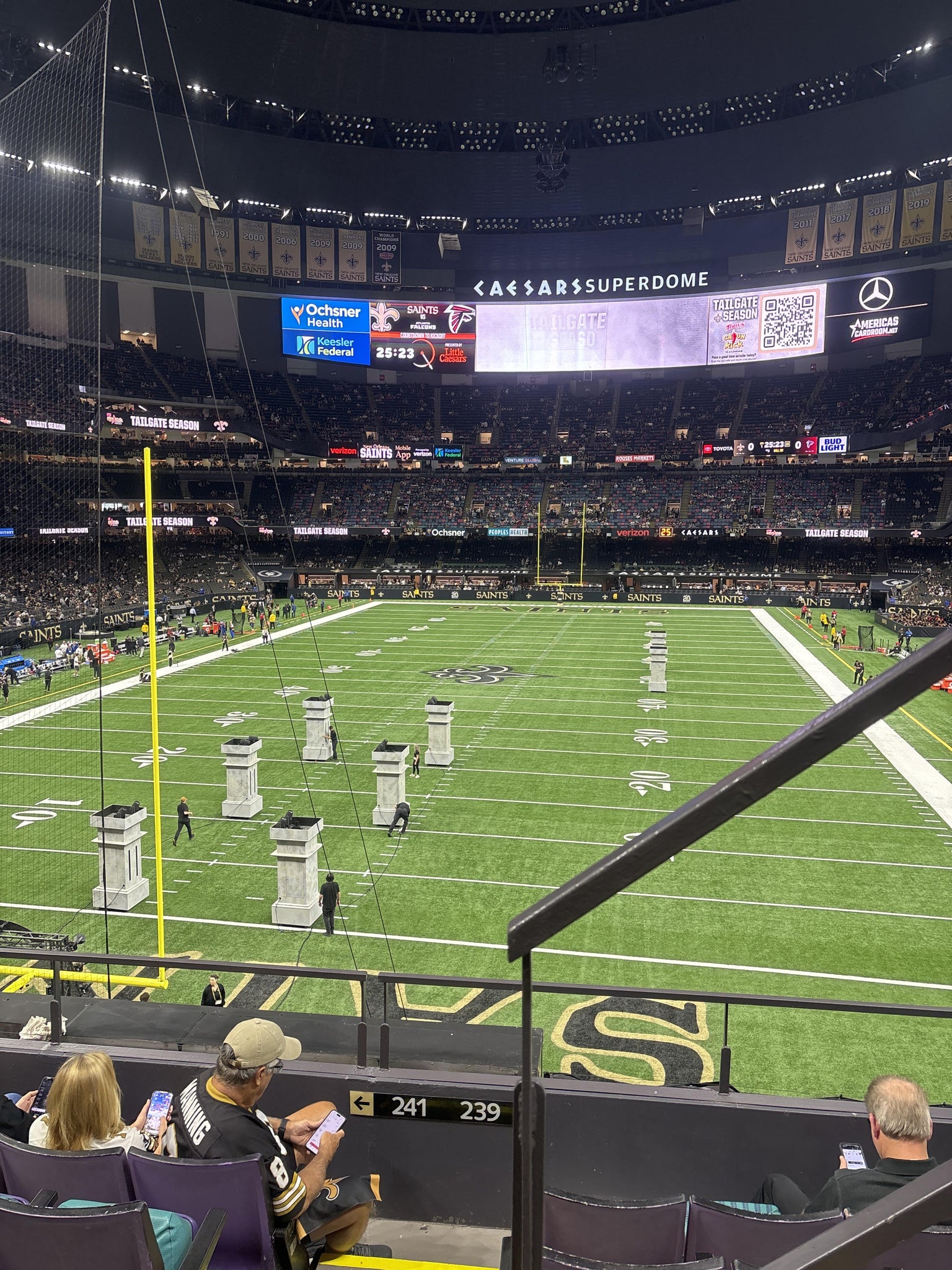 Real Fan View taken from Section 323 at Caesars Superdome by Robert T
