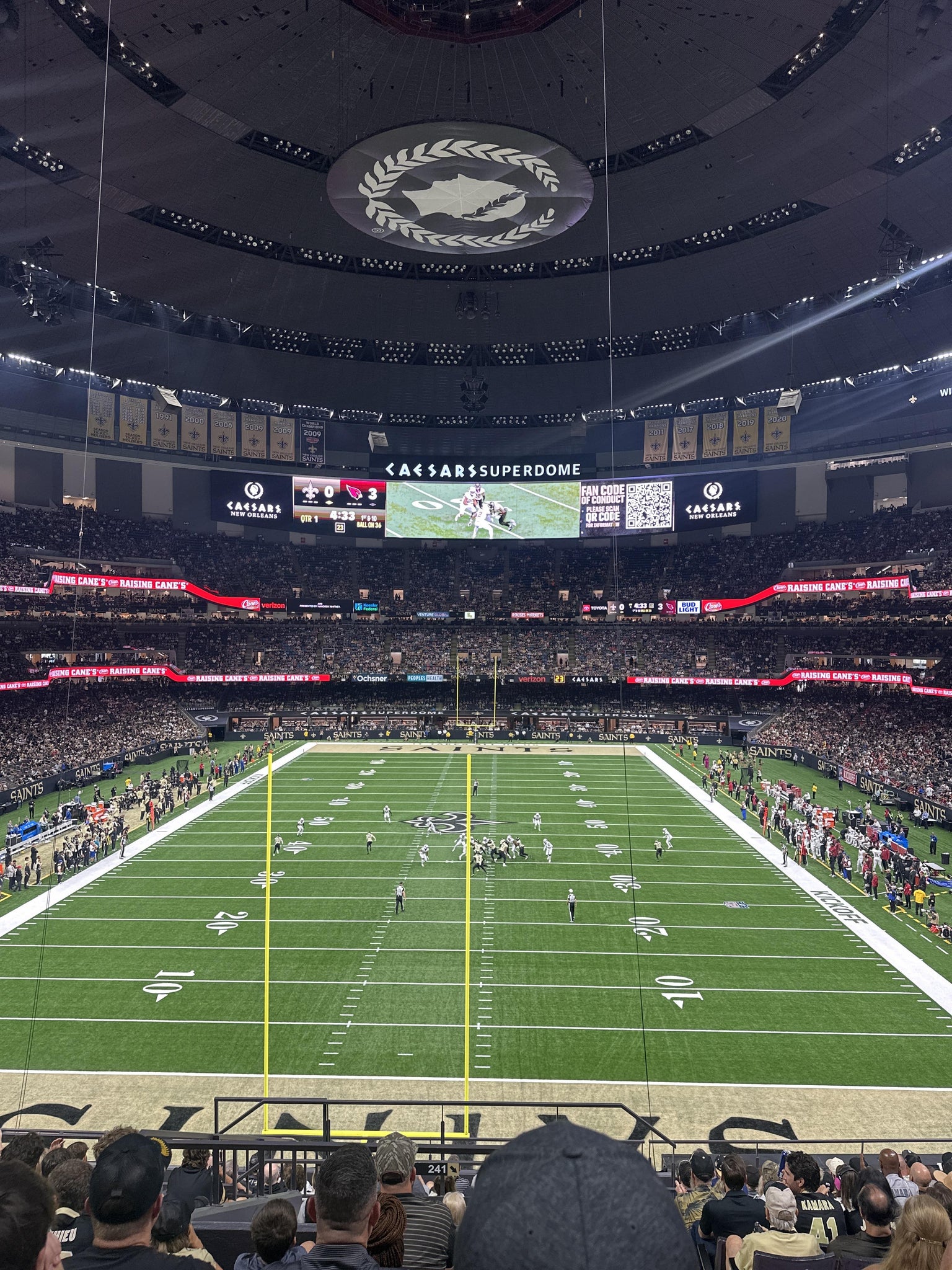 Real Fan View taken from Section 324 at Caesars Superdome by Alex R