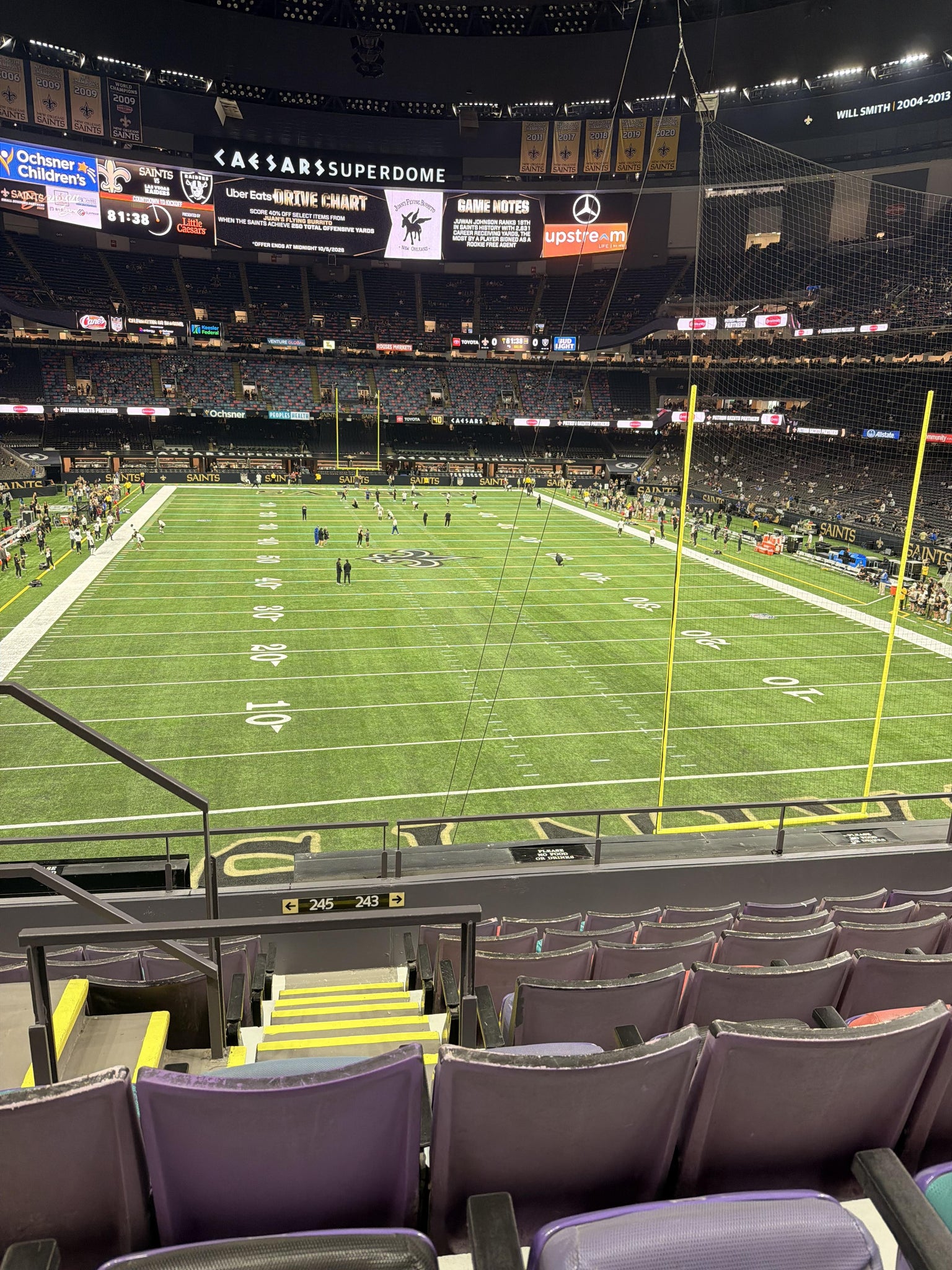Real Fan View taken from Section 325 at Caesars Superdome by Ashley B