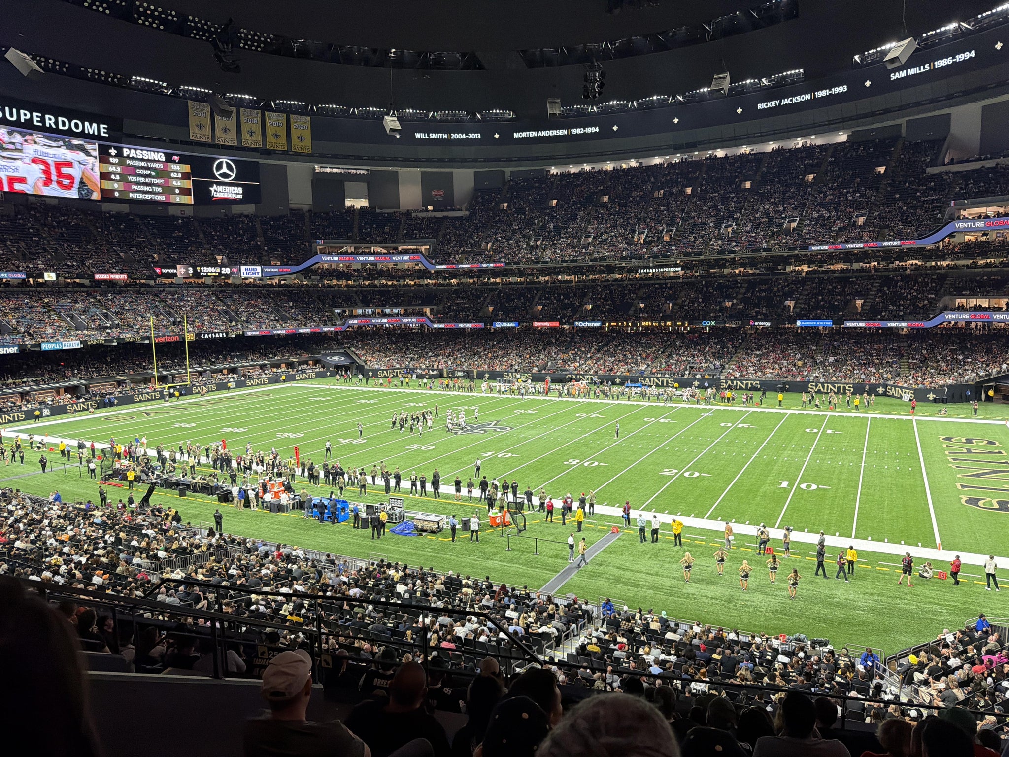 Real Fan View taken from Section 332 at Caesars Superdome by John A