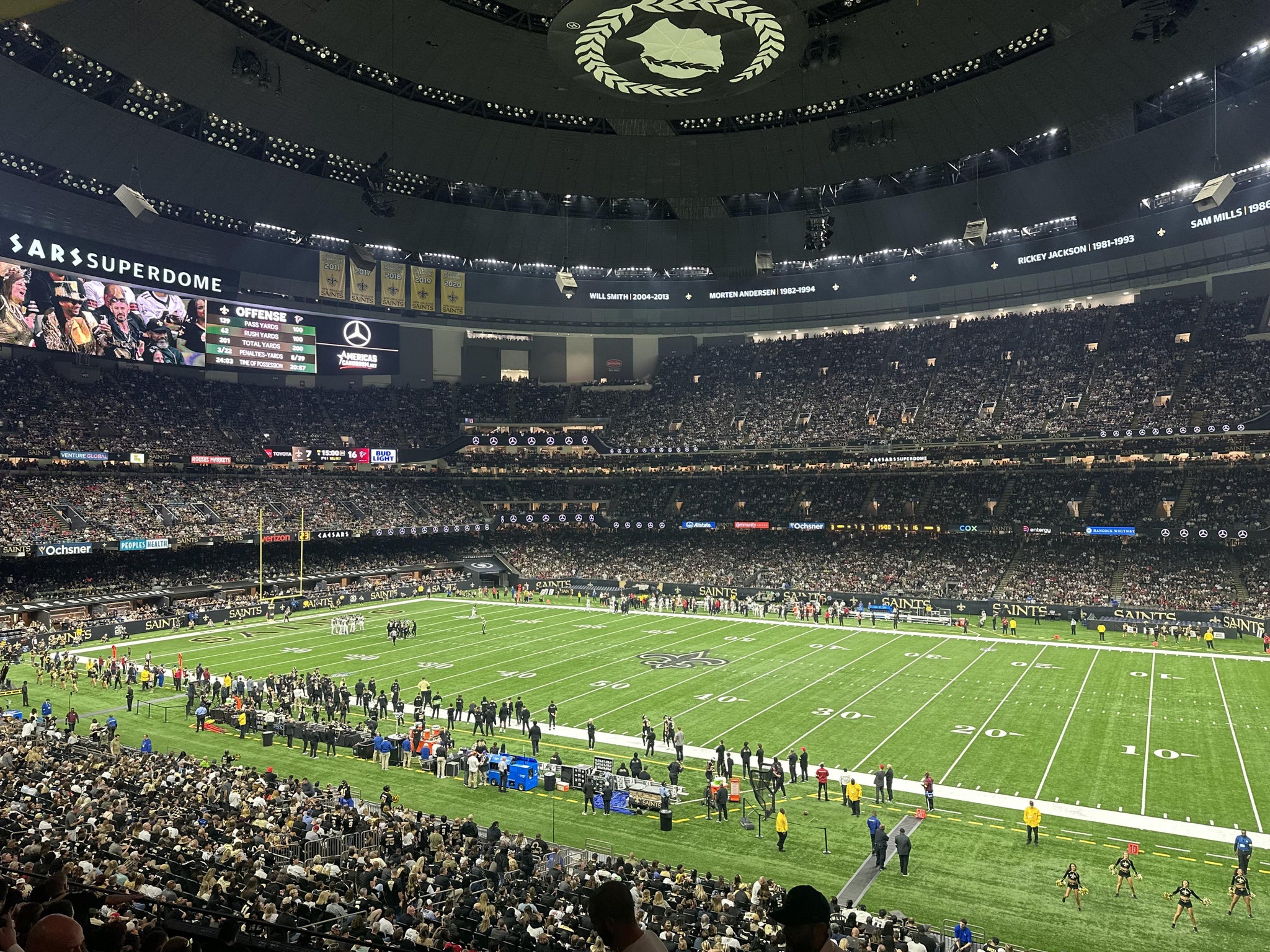 Real Fan View taken from Section 333 at Caesars Superdome by Alex R
