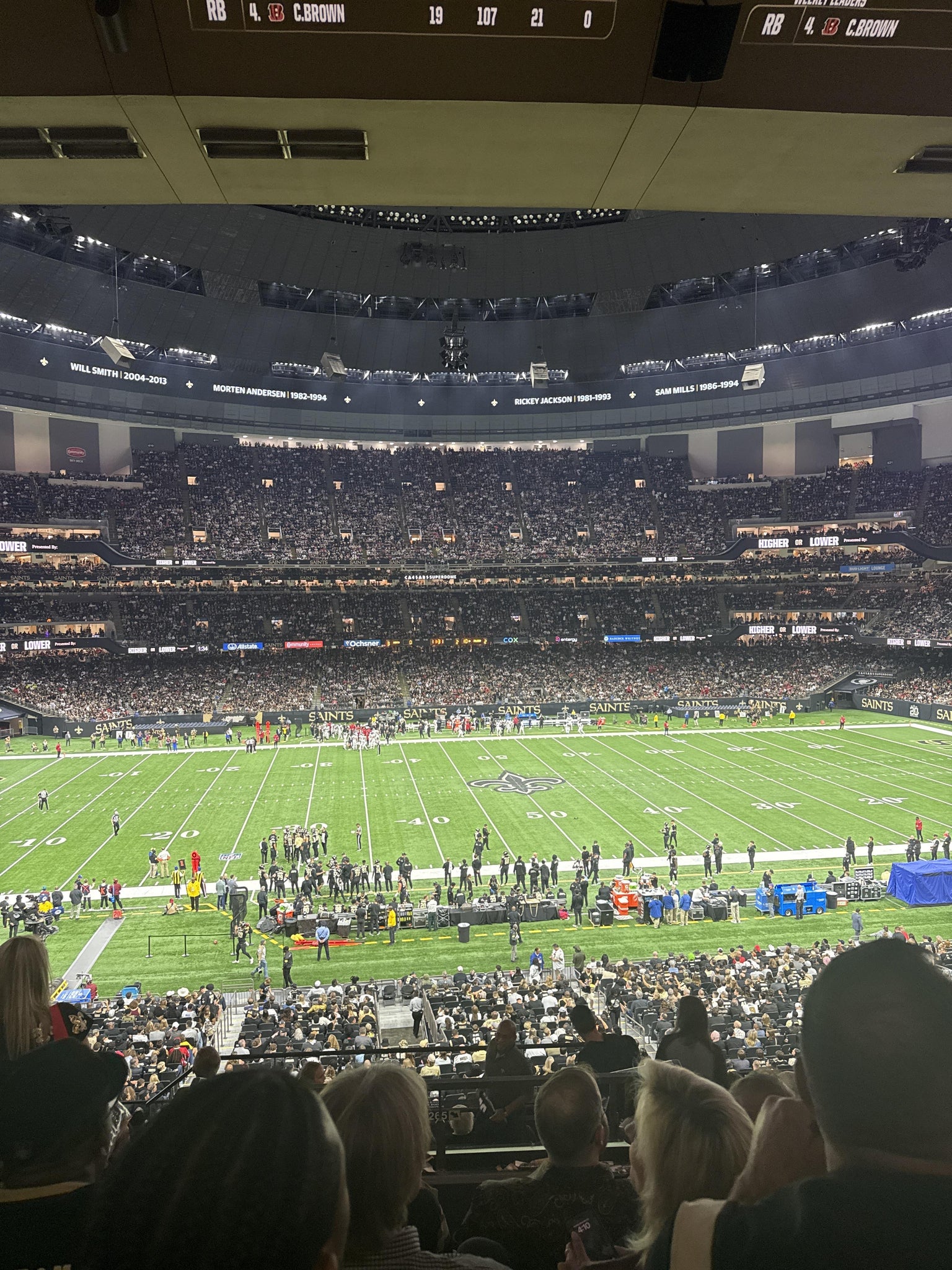 Real Fan View taken from Section 337 at Caesars Superdome by Marcie P