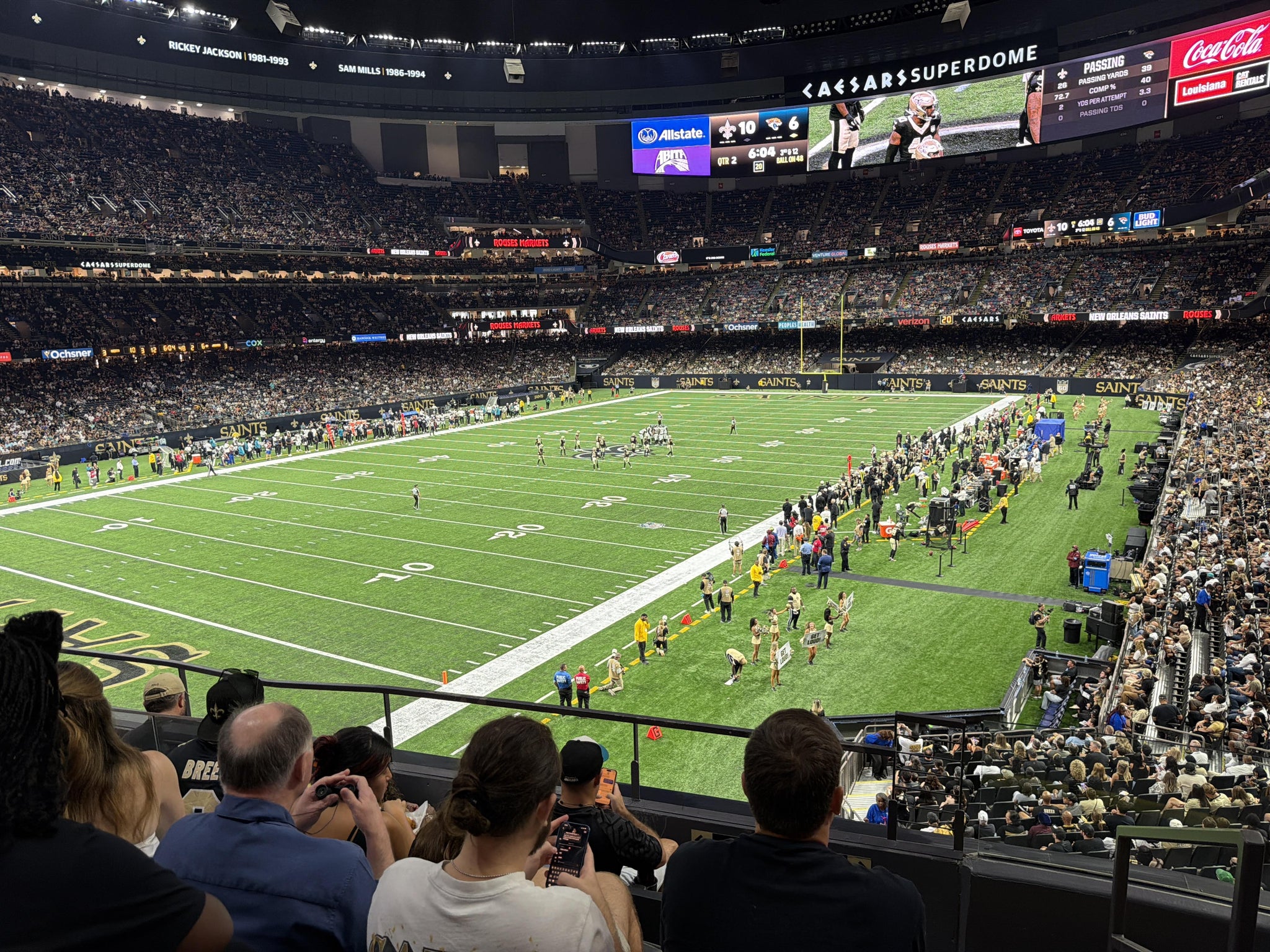 Vue réelle des fans prise de la Section 344 C au site Caesars Superdome par Norman G