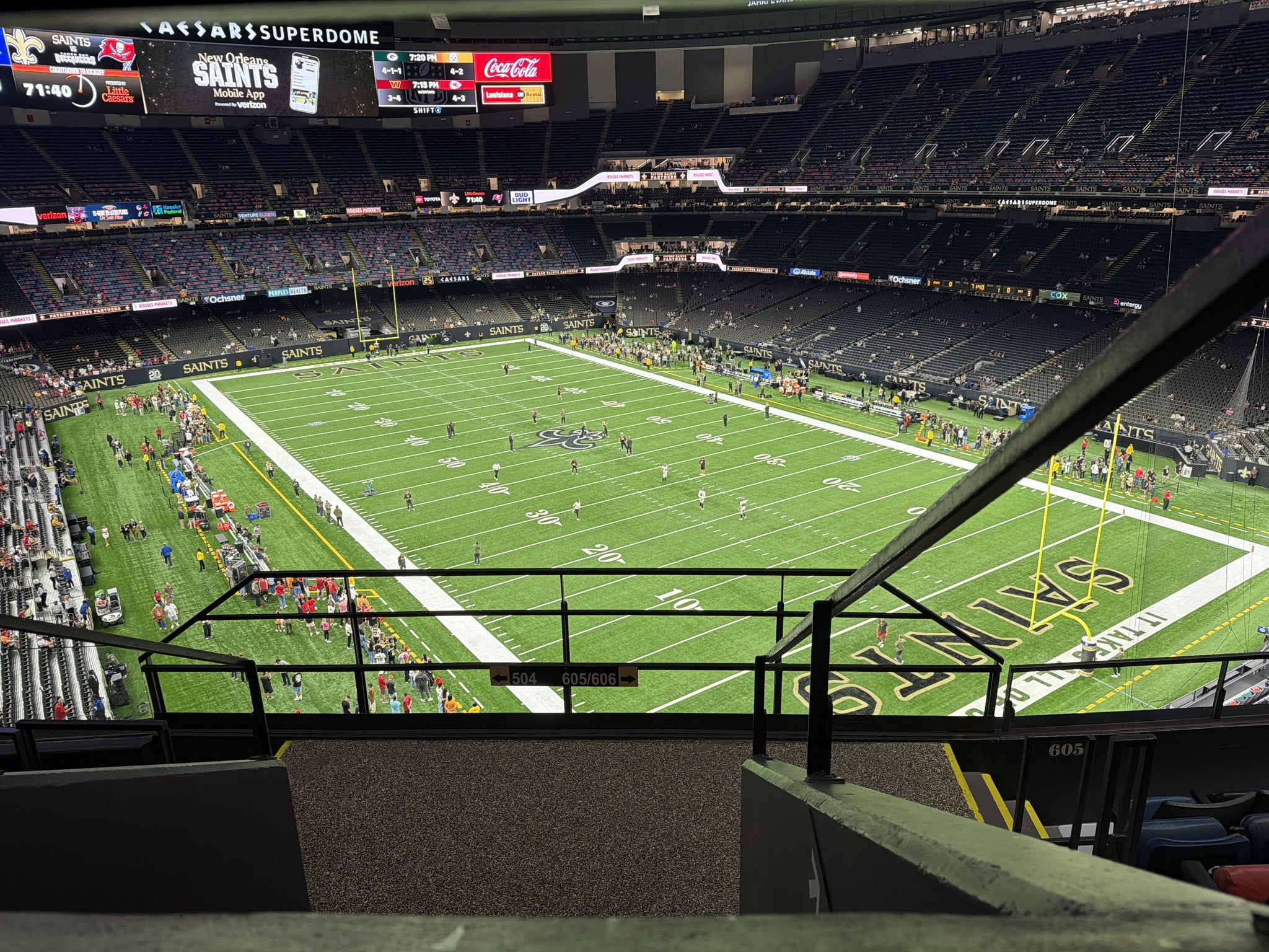 Real Fan View taken from Section 504 at Caesars Superdome by Adam B