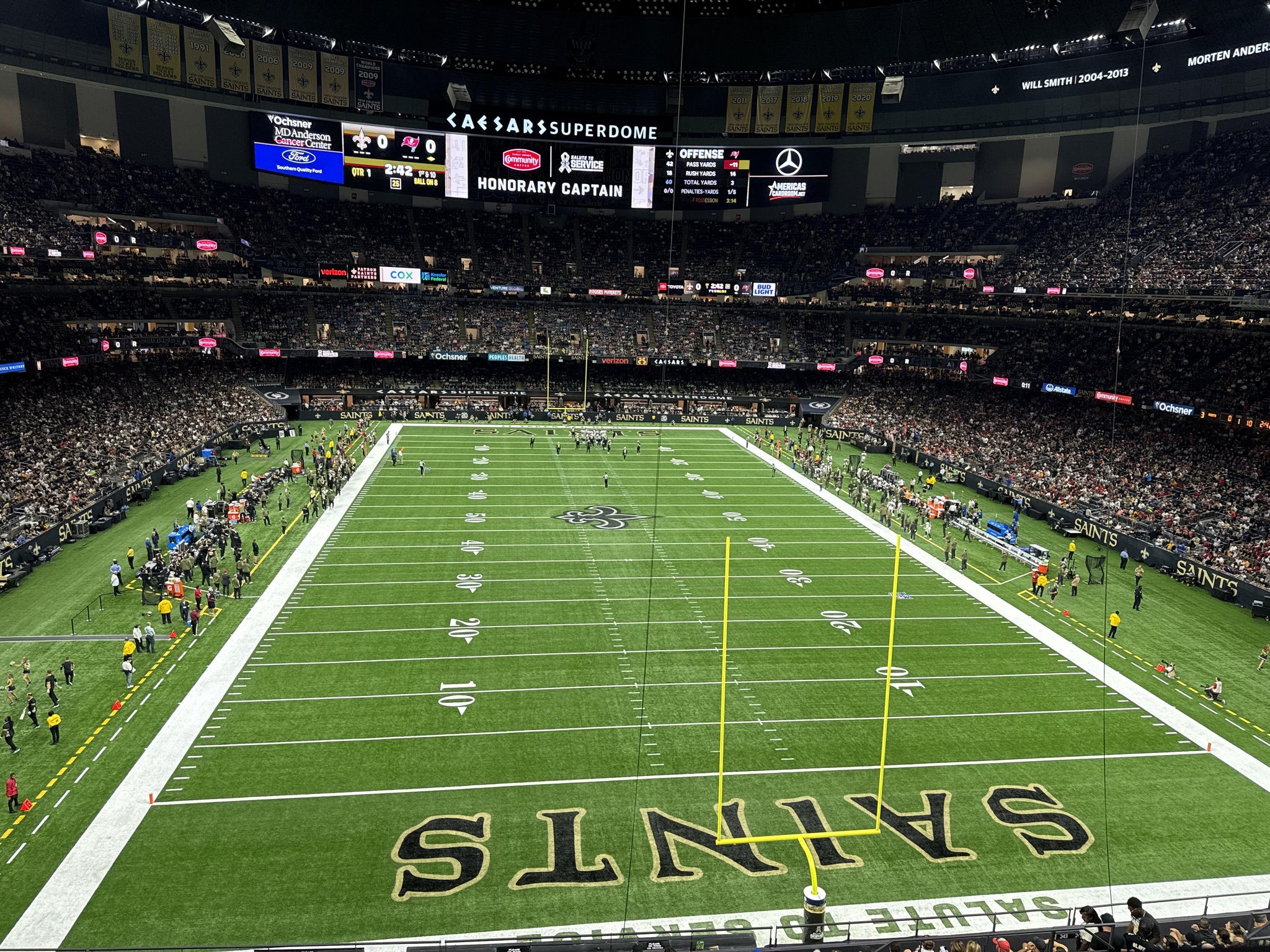 Real Fan View taken from Section 533 at Caesars Superdome by Edward J