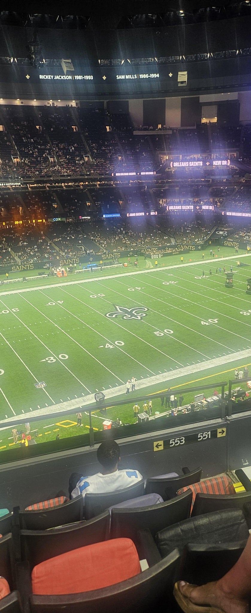 Real Fan View taken from Section 553 at Caesars Superdome by Marcus M