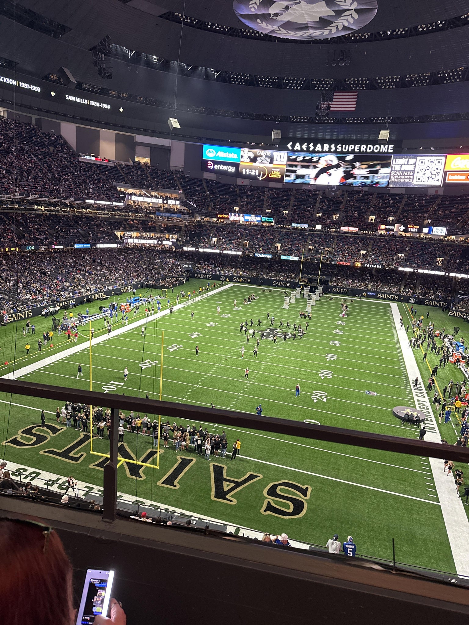 Vue réelle des fans prise de la Section 559 au site Caesars Superdome par Jamie B