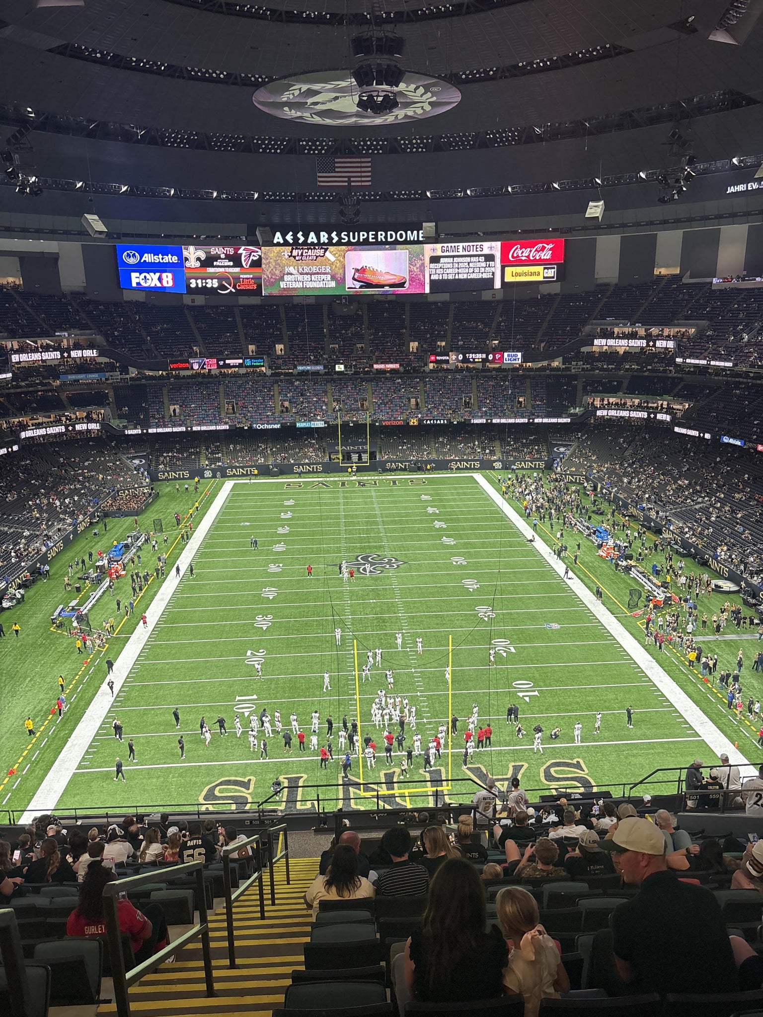 Real Fan View taken from Section 601 at Caesars Superdome by Patrick N