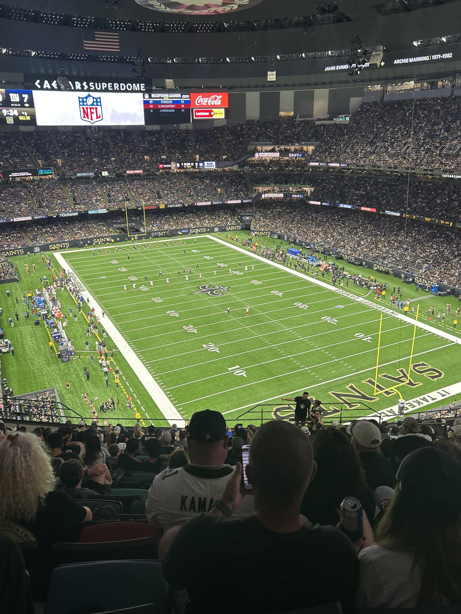 Real Fan View taken from Section 605 at Caesars Superdome by Alicia J
