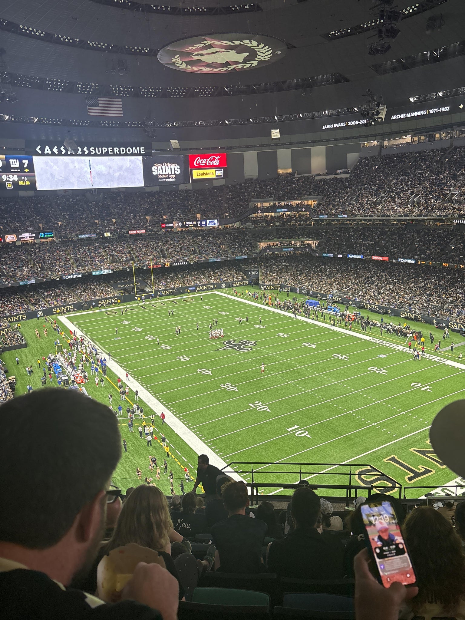 Real Fan View taken from Section 606 at Caesars Superdome by Michael G