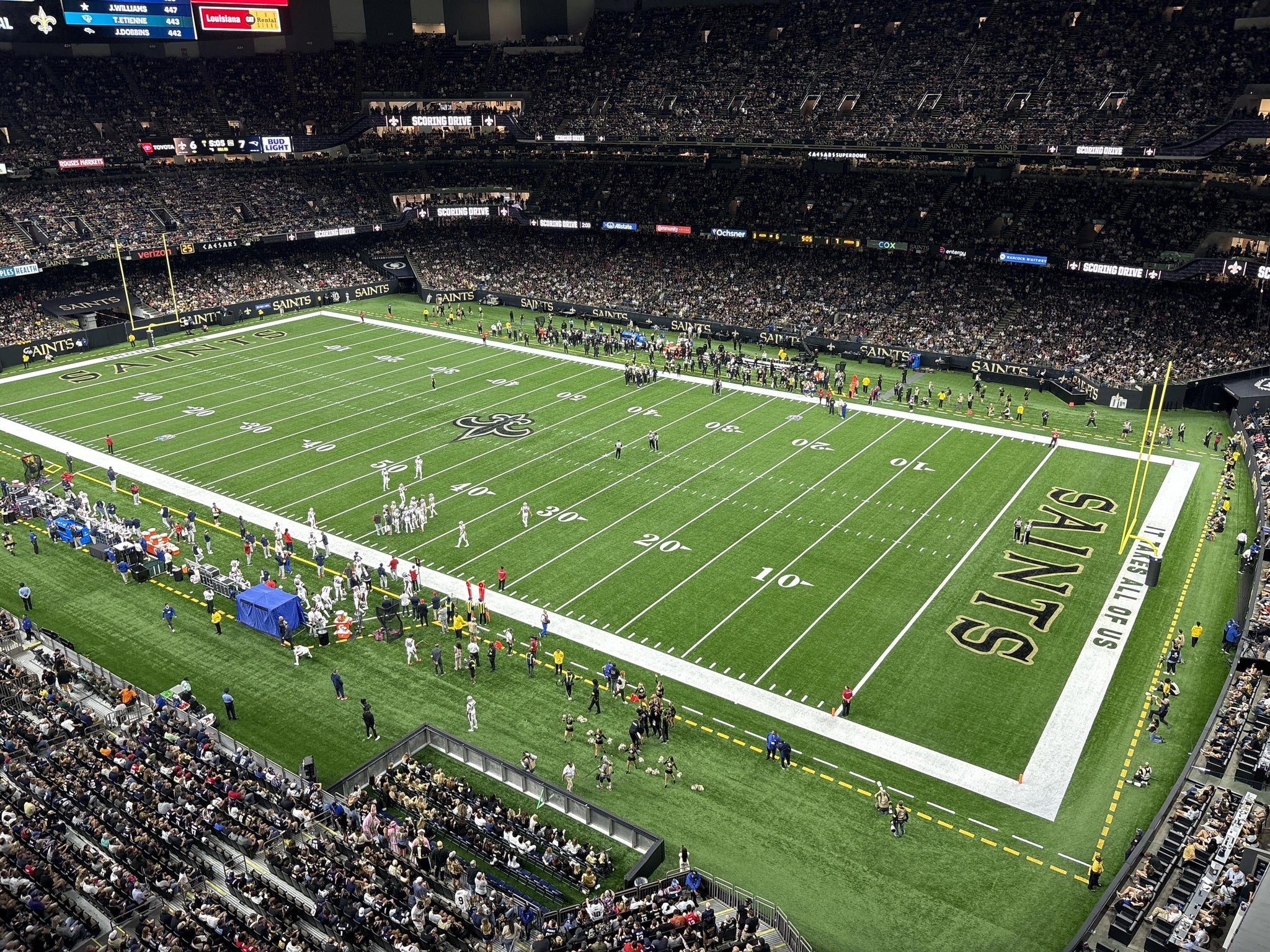 Real Fan View taken from Section 608 at Caesars Superdome by Iggie P
