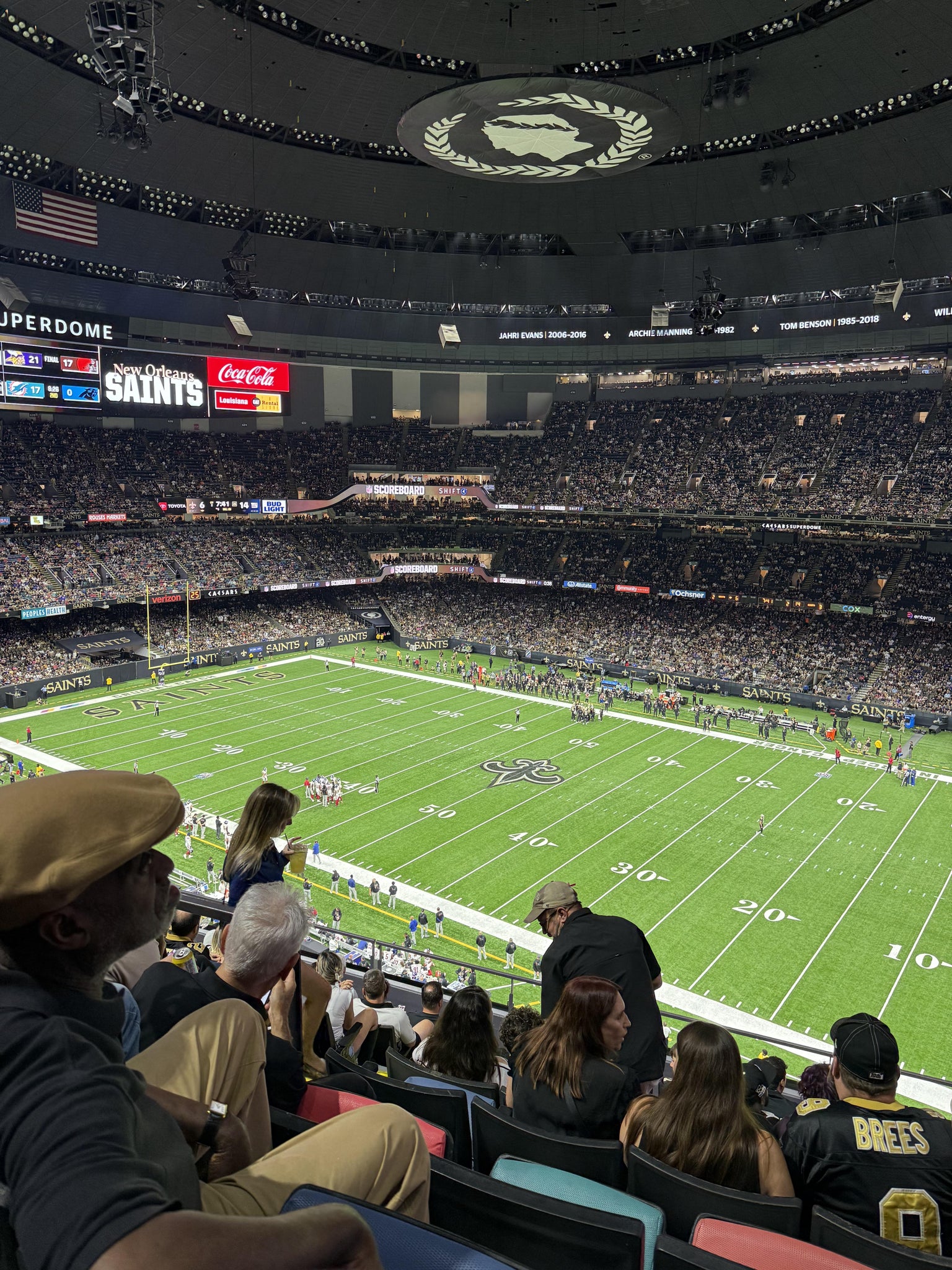 Real Fan View taken from Section 610 at Caesars Superdome by Abigail S