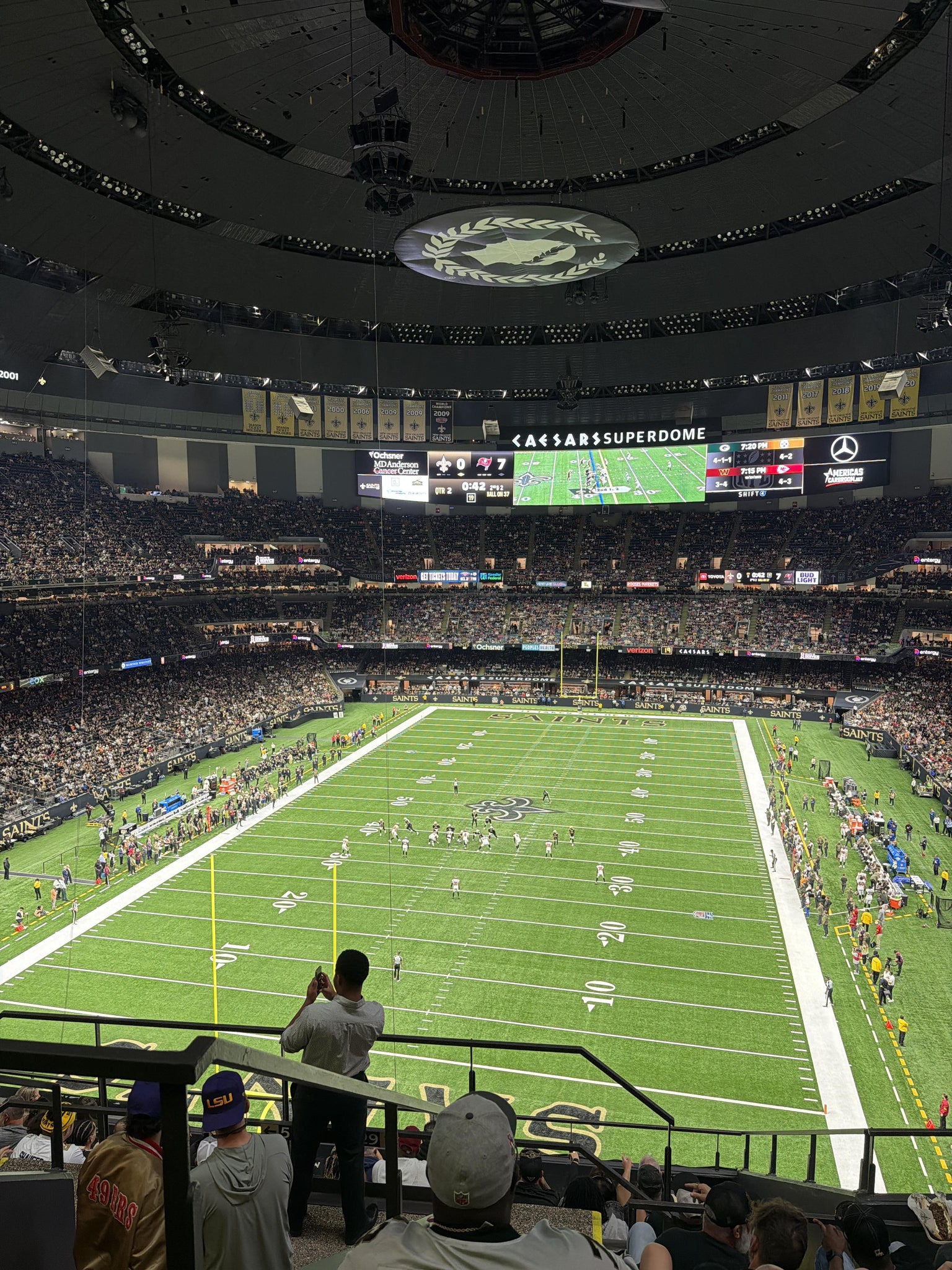 Real Fan View taken from Section 625 at Caesars Superdome by Sarah B