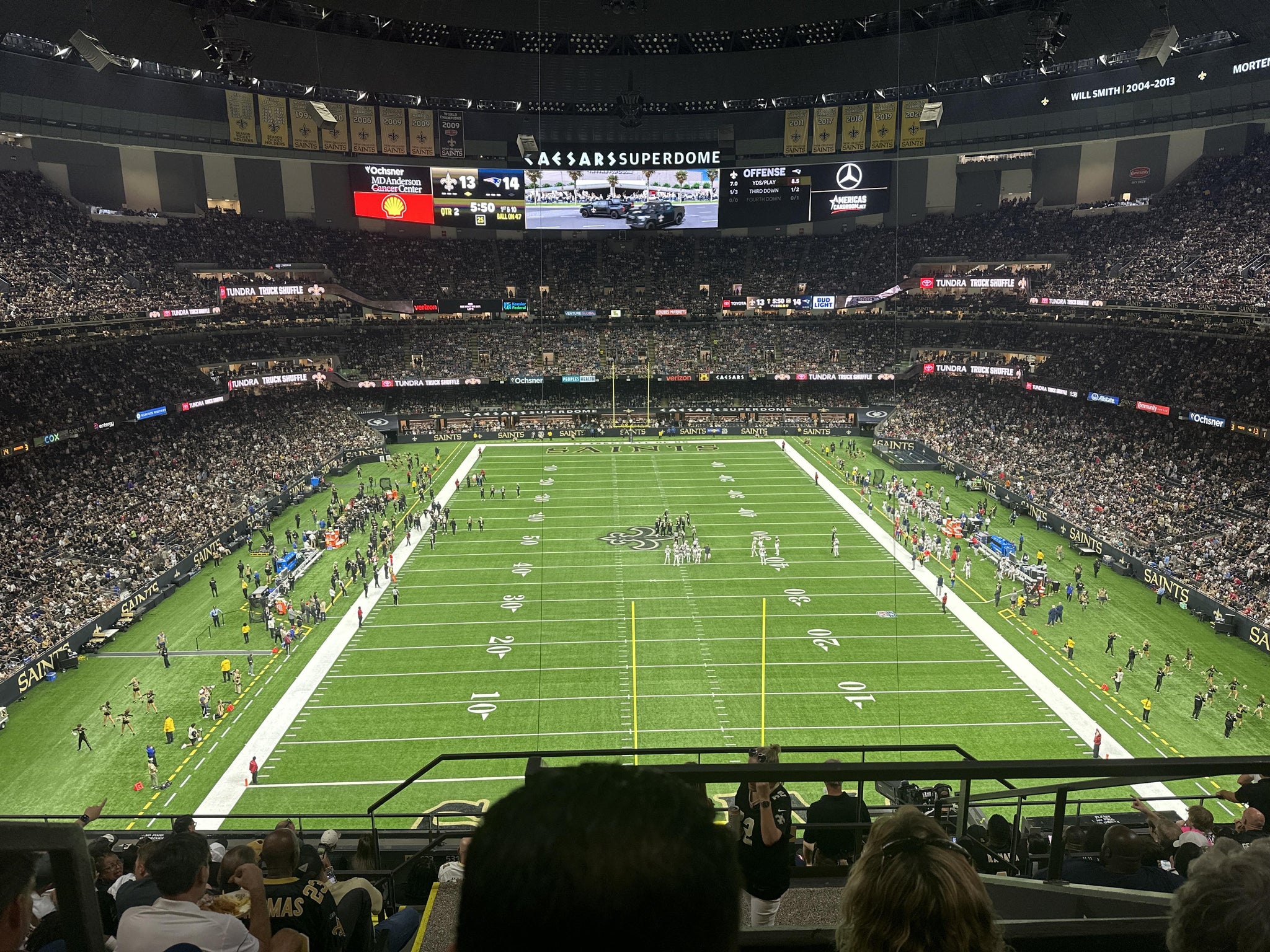 Real Fan View taken from Section 627 at Caesars Superdome by Ken R
