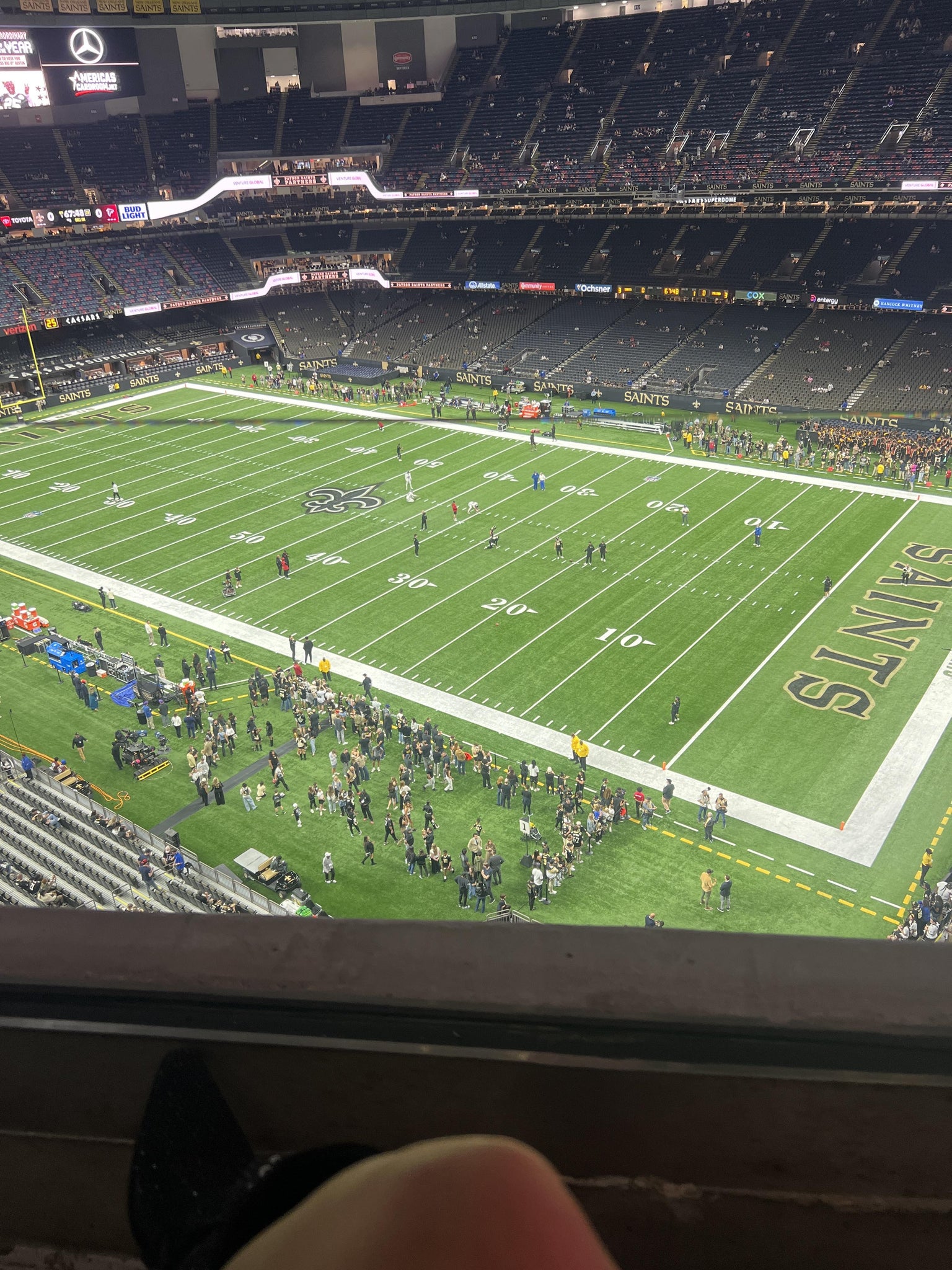 Vue réelle des fans prise de la Section 634 au site Caesars Superdome par Cheryl C