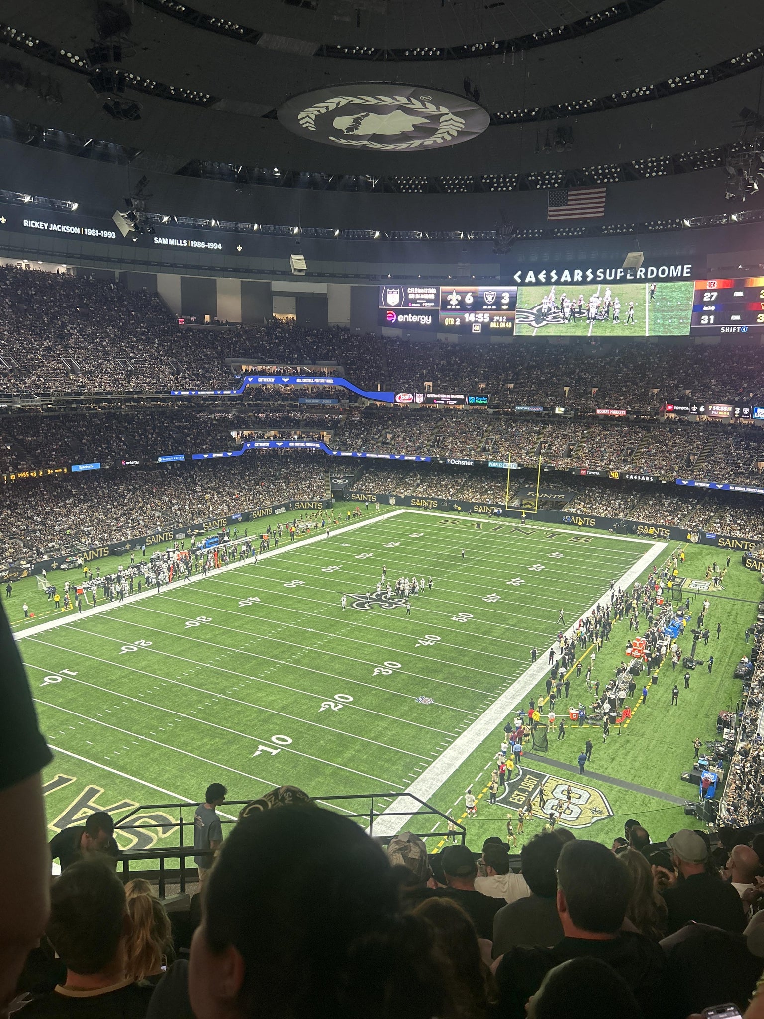 Real Fan View taken from Section 648 at Caesars Superdome by Myron T