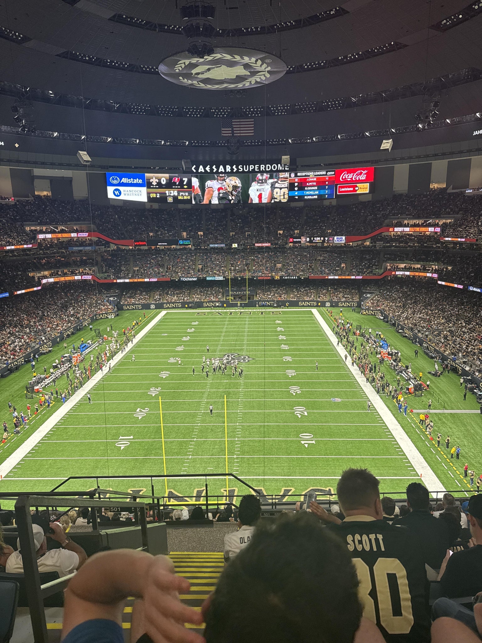 Real Fan View taken from Section 652 at Caesars Superdome by Sean C