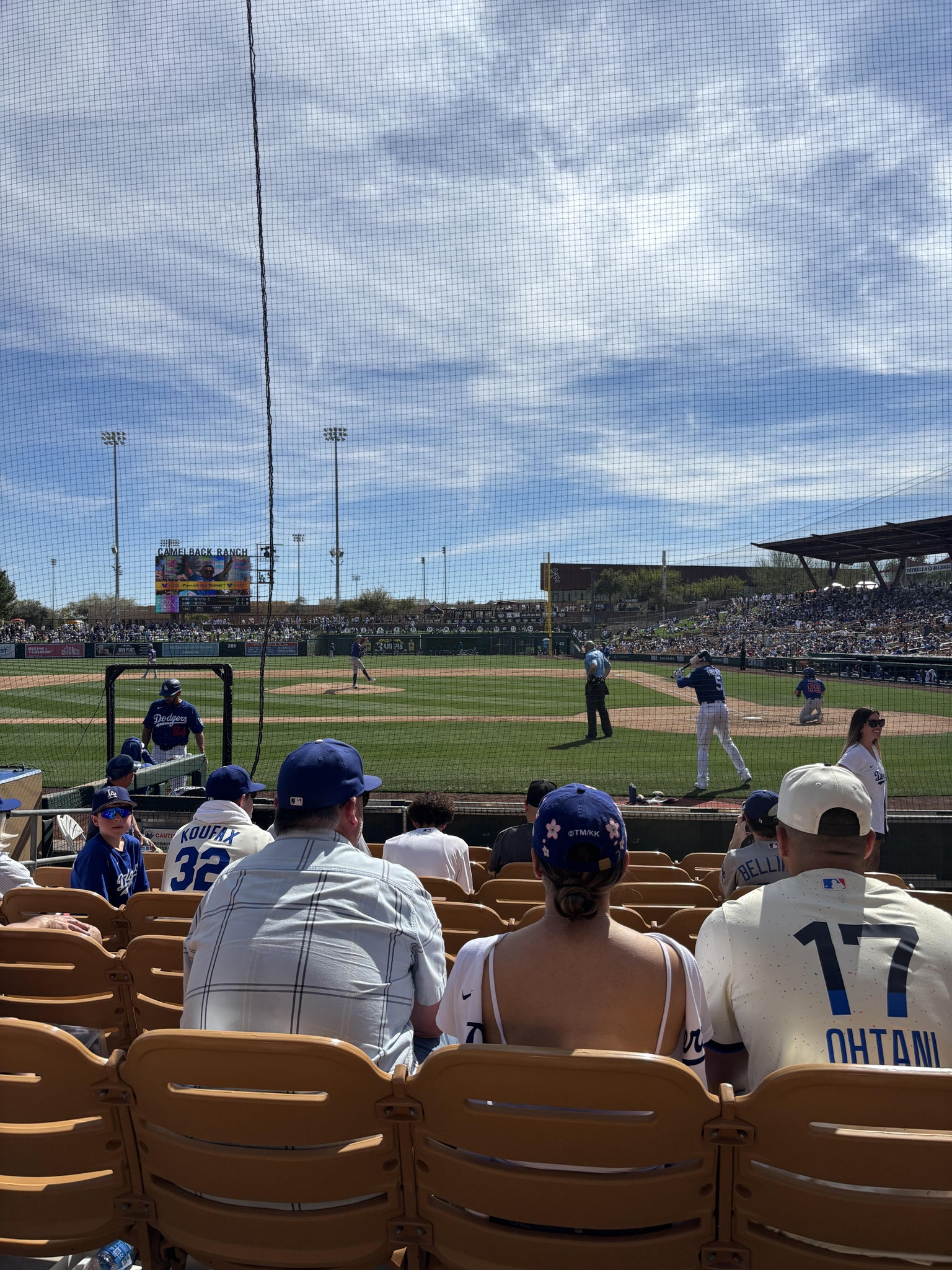 Real Fan View taken from Section 19 at Camelback Ranch by Anonymous User