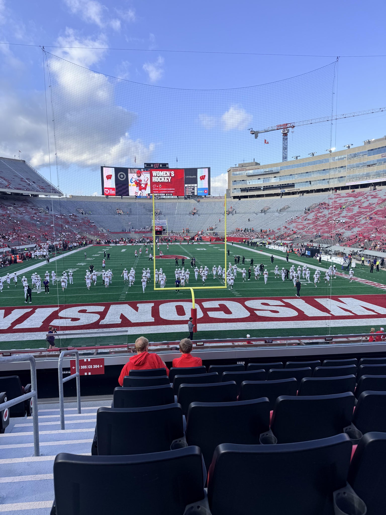 Real Fan View taken from Club Seats 304 at Camp Randall Stadium by Jeff D