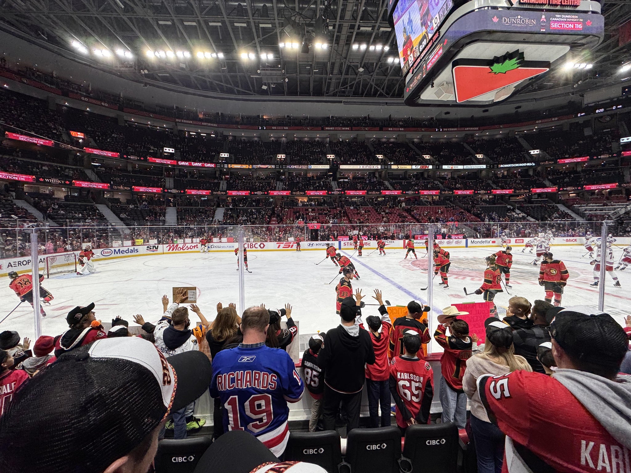 Real Fan View taken from Section 117 at Canadian Tire Centre by Corinne F