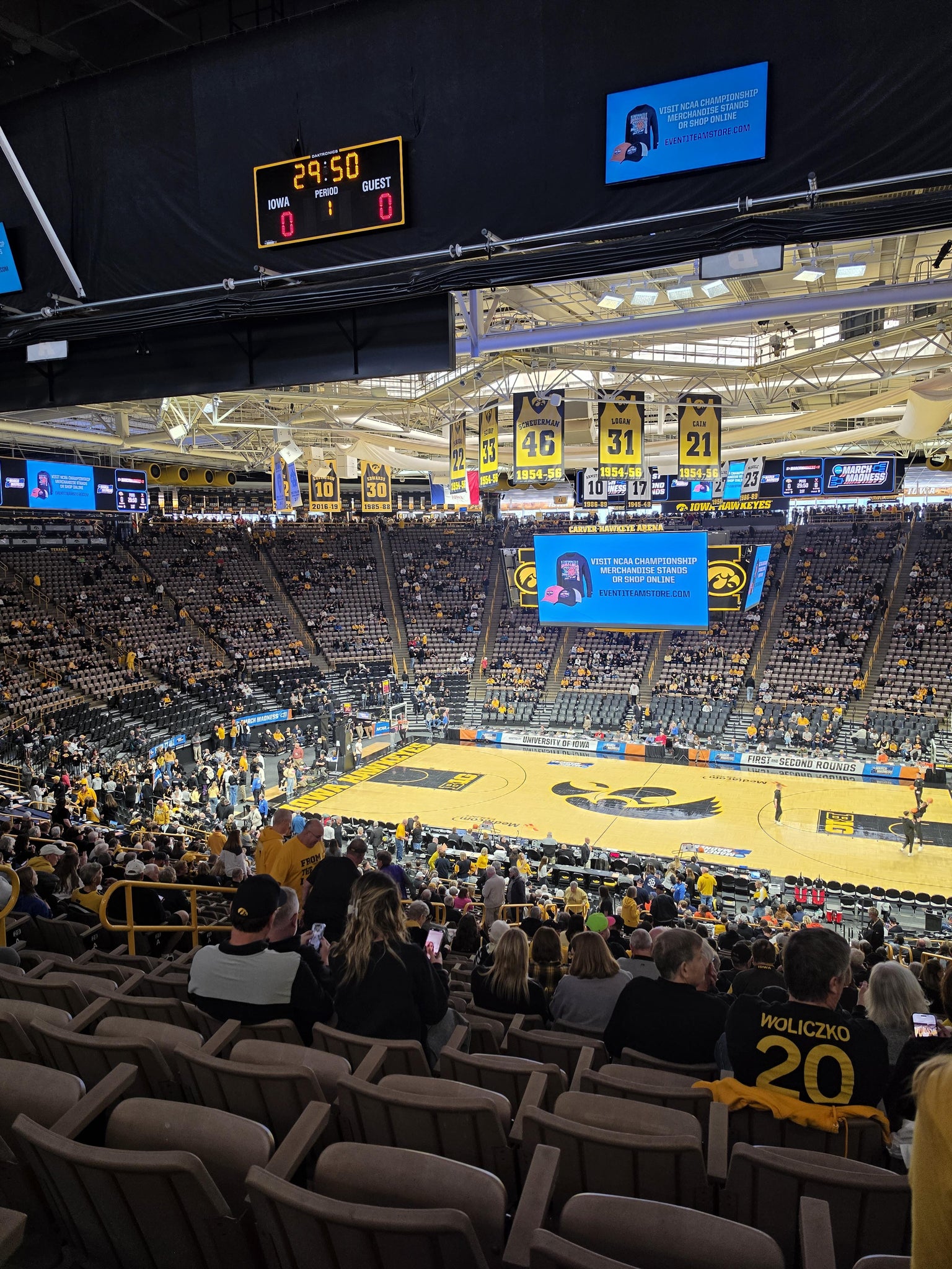 Real Fan View taken from Section B at Carver-Hawkeye Arena by Debra M