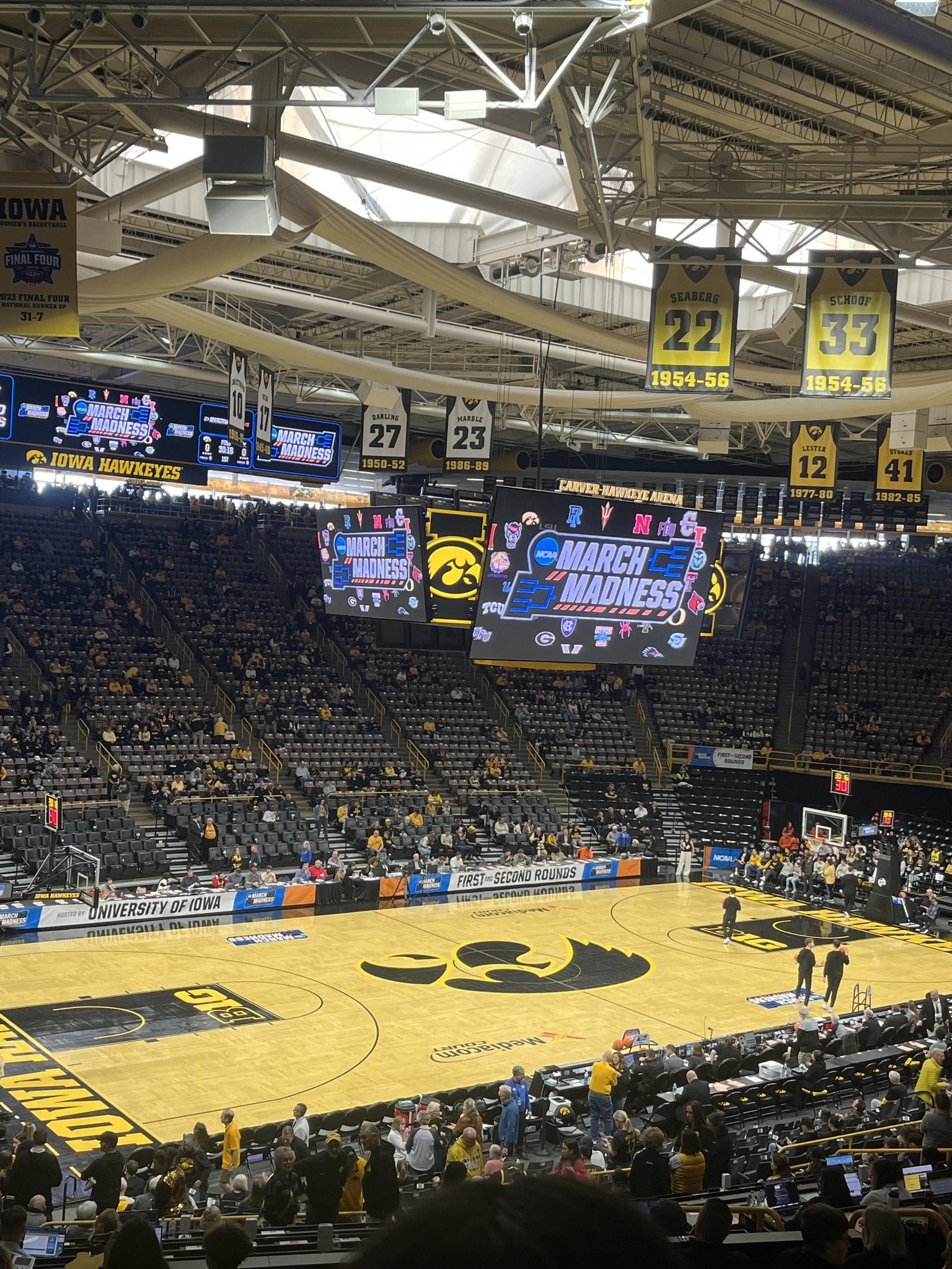 Real Fan View taken from Section CC at Carver-Hawkeye Arena by Jennifer W