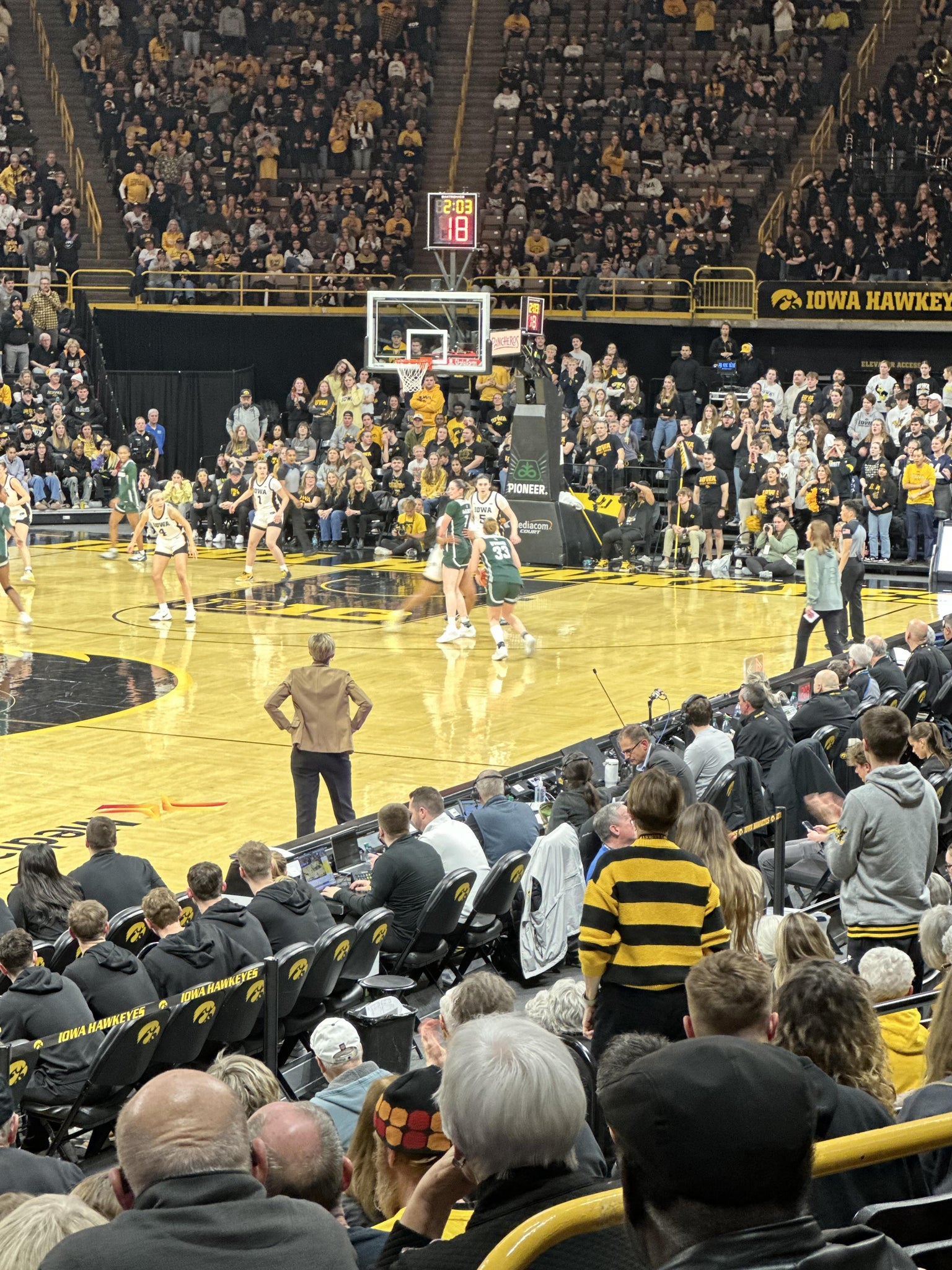 Real Fan View taken from Section DD at Carver-Hawkeye Arena by Tabitha S