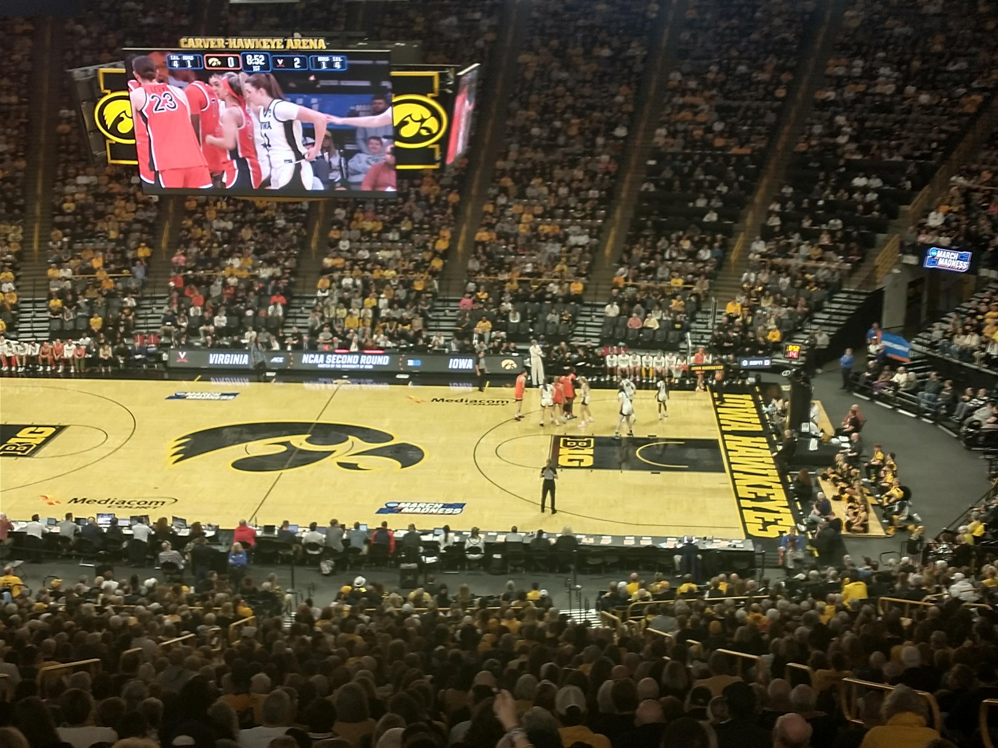 Real Fan View taken from Section MM at Carver-Hawkeye Arena by Jim S