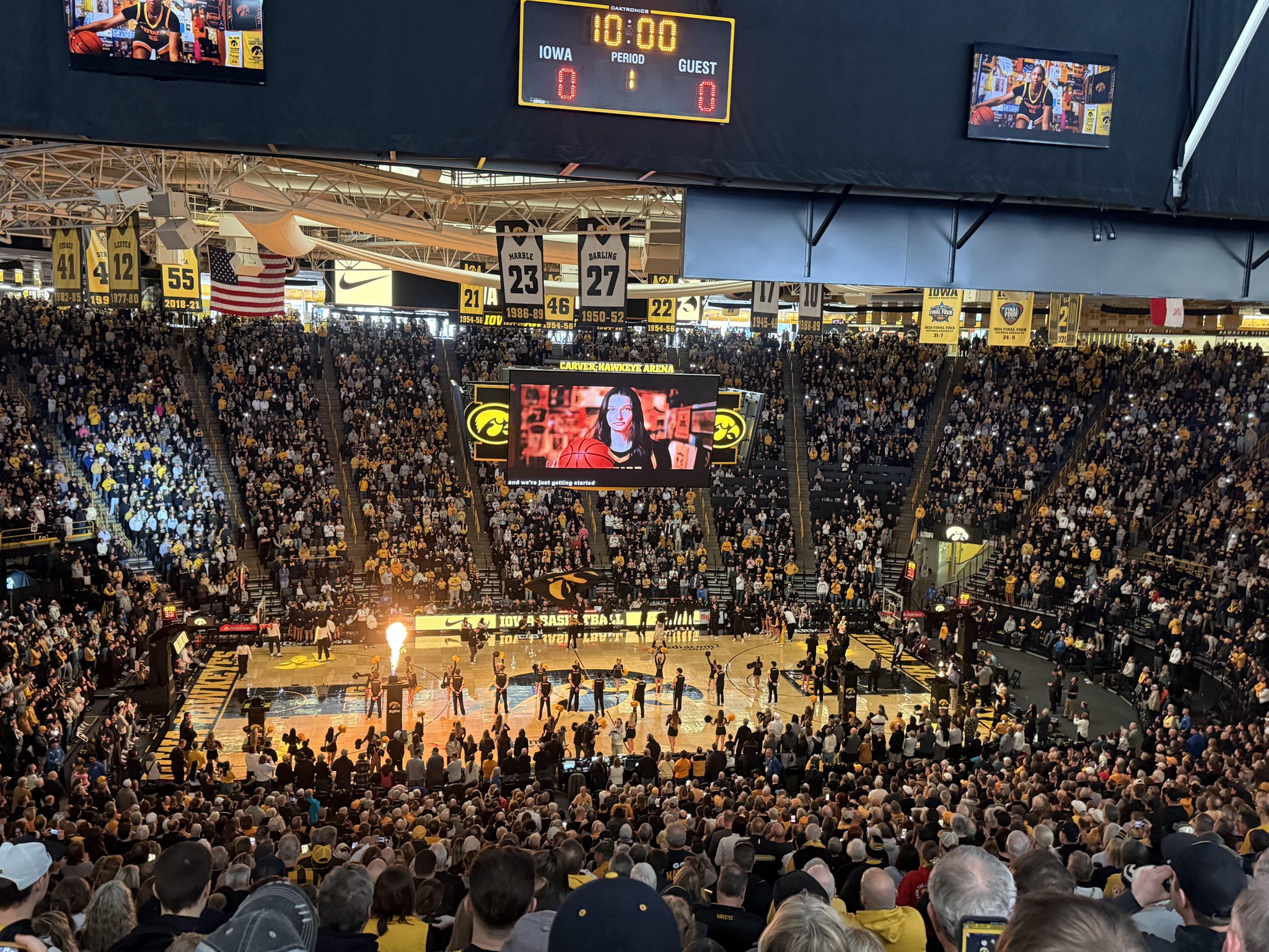 Real Fan View taken from Section N at Carver-Hawkeye Arena by Heidi H