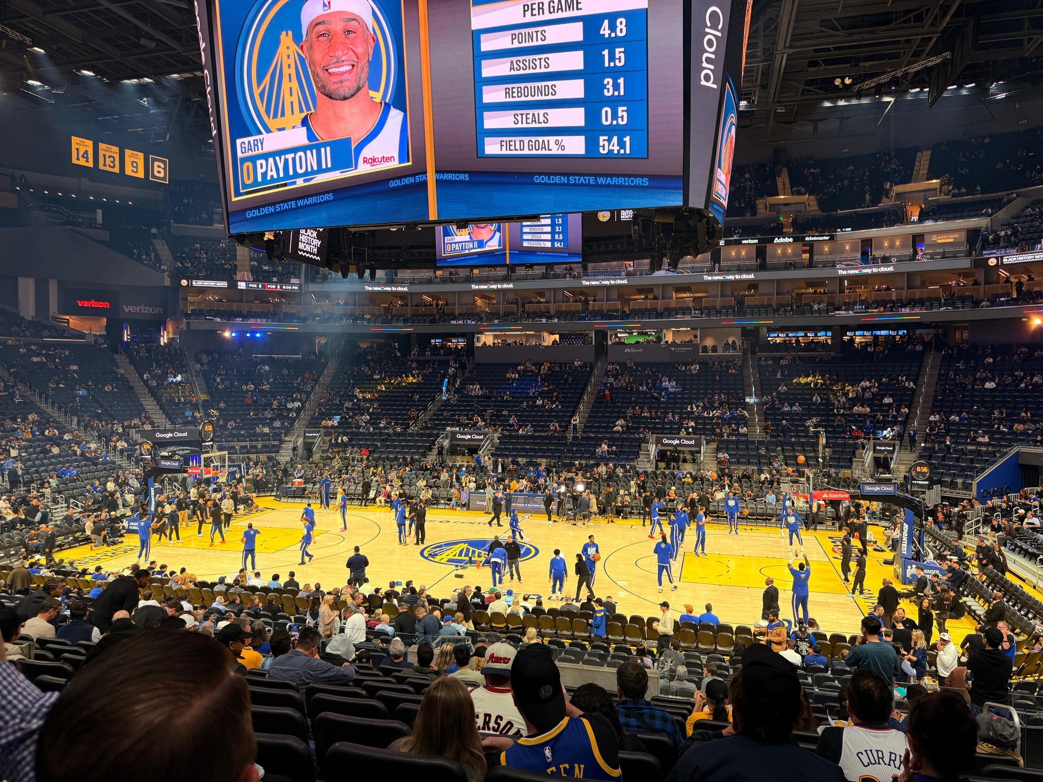Real Fan View taken from Section 115 at Chase Center by Anonymous User