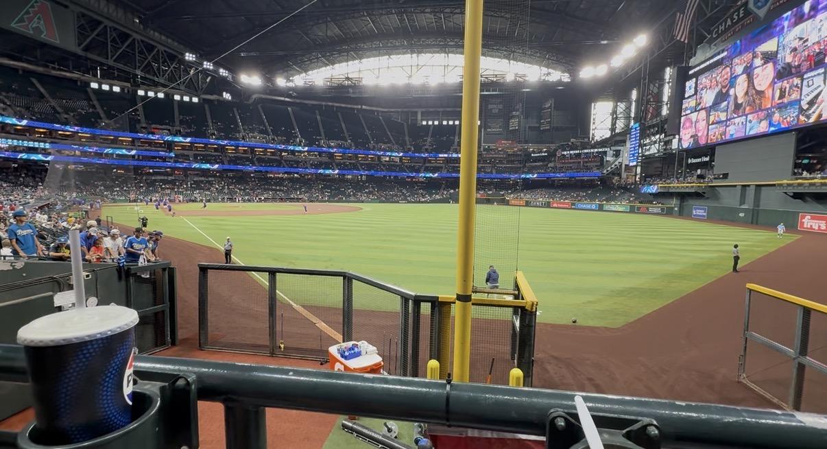 Real Fan View taken from Section 107 at Chase Field by Noah K