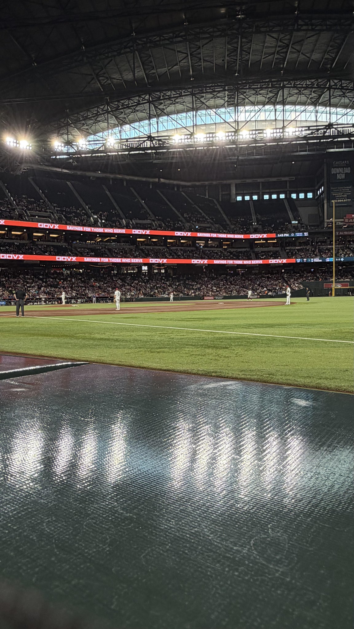 Vue réelle des fans prise de la Section 112 au site Chase Field par Eric S