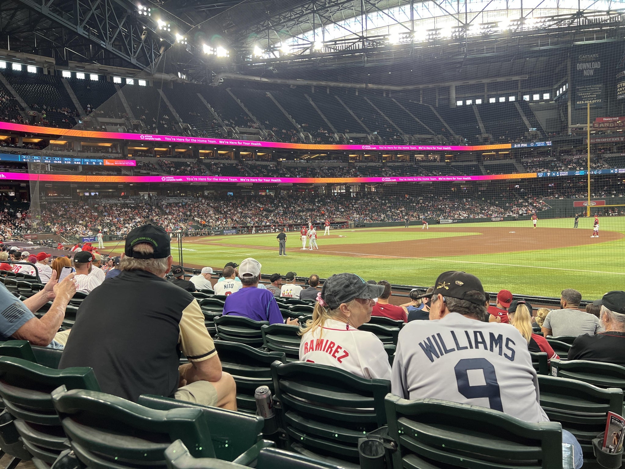 Real Fan View taken from Section 113 at Chase Field by Elizabeth S