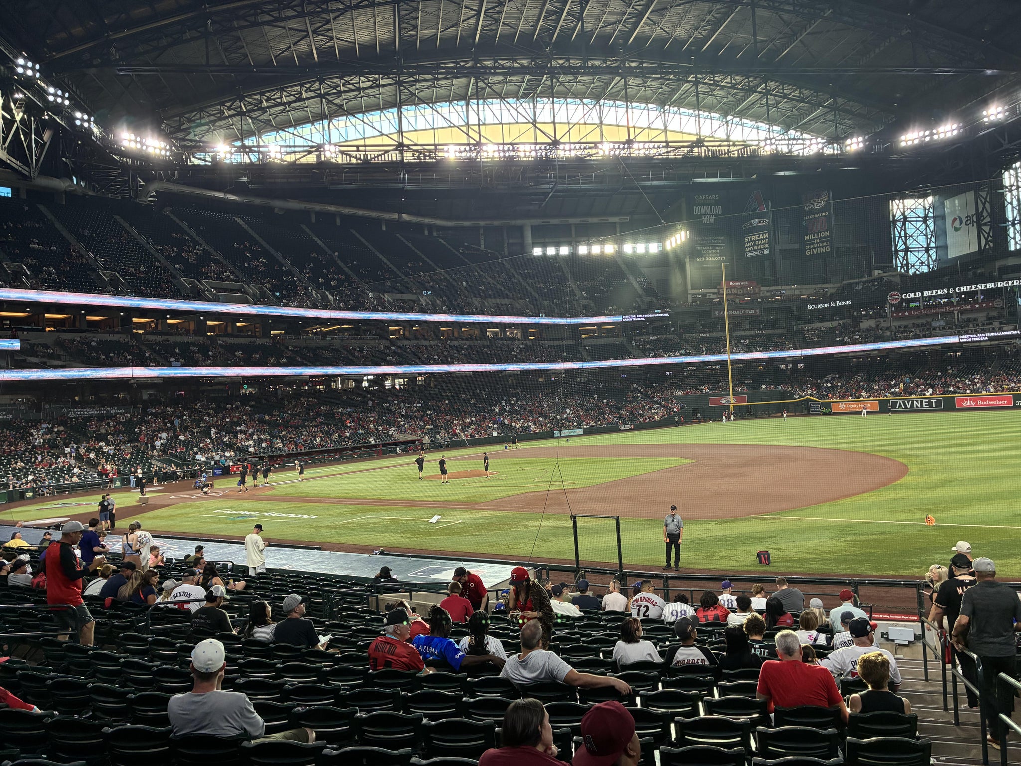 Real Fan View taken from Section 114 at Chase Field by Rick J