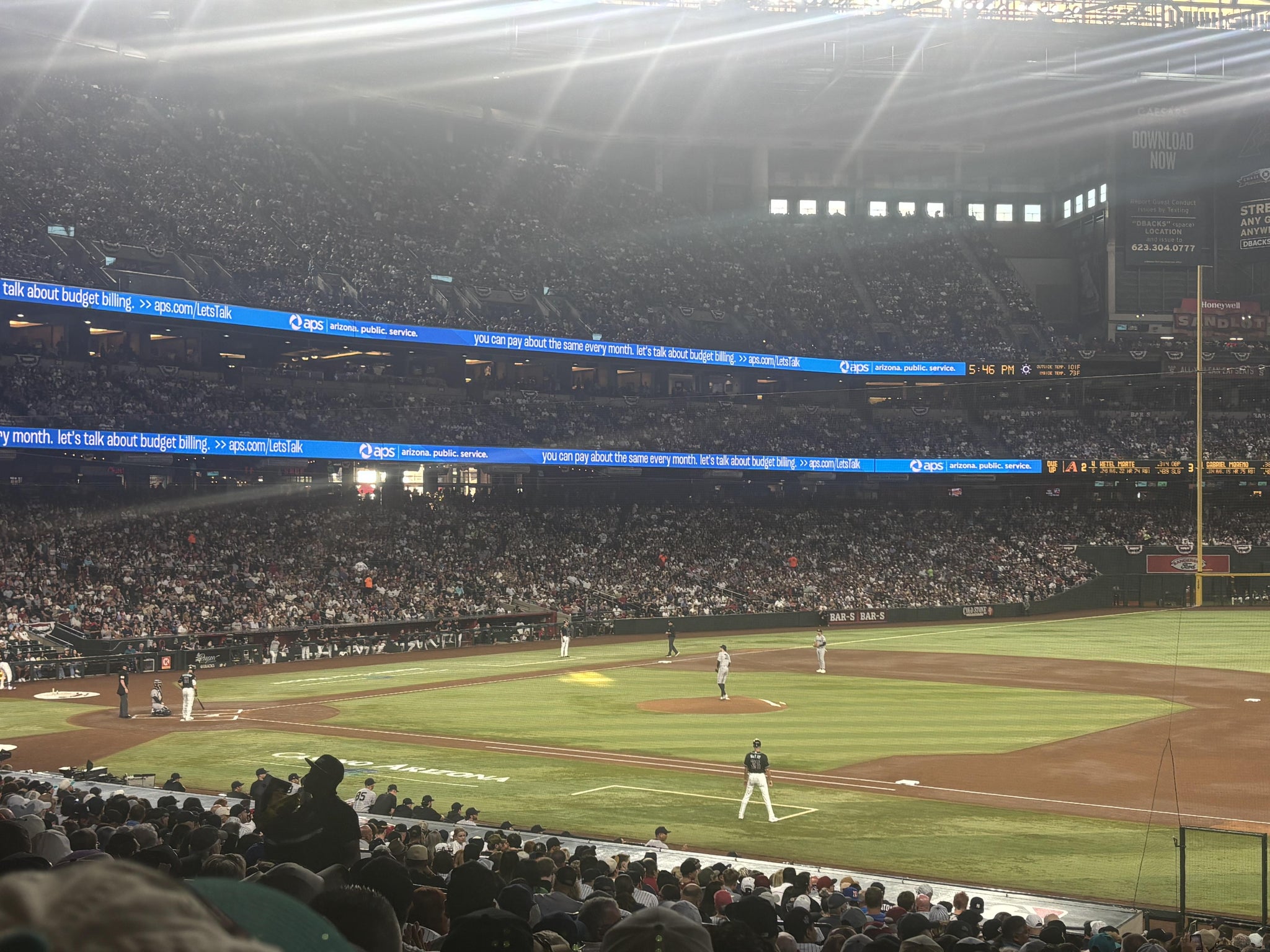 Real Fan View taken from Section 114 at Chase Field by Jen S
