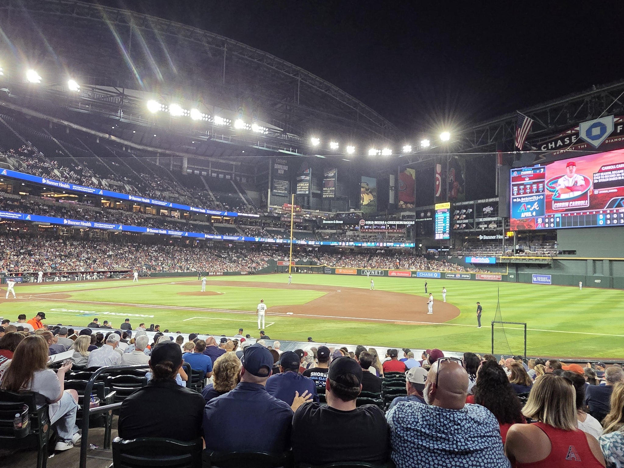 Real Fan View taken from Section 115 at Chase Field by Kellie R