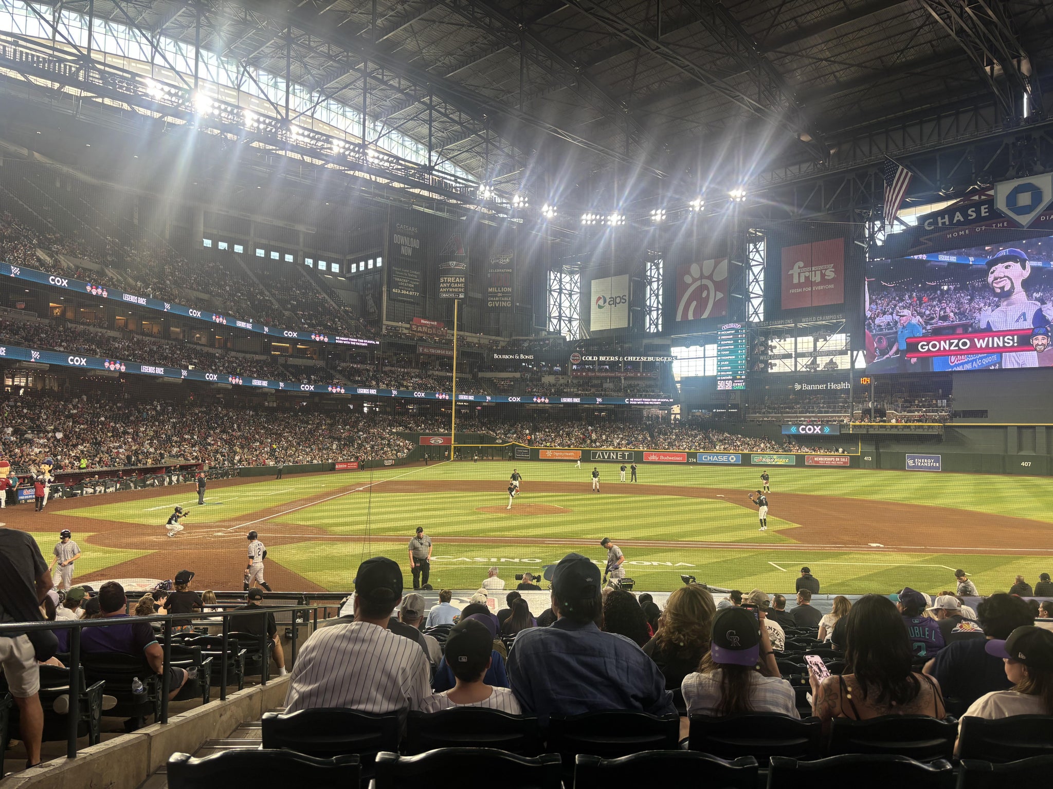 Real Fan View taken from Section 117 at Chase Field by Janet A