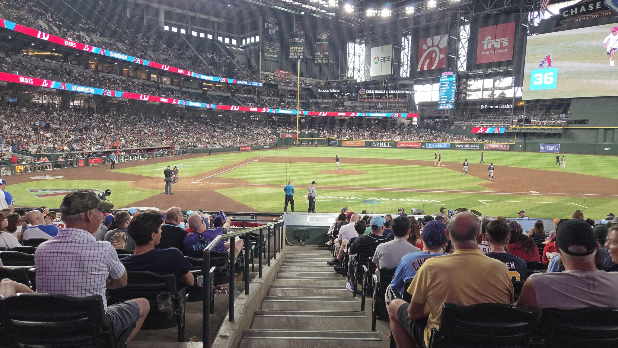 Real Fan View taken from Section 117 at Chase Field by Wayne G