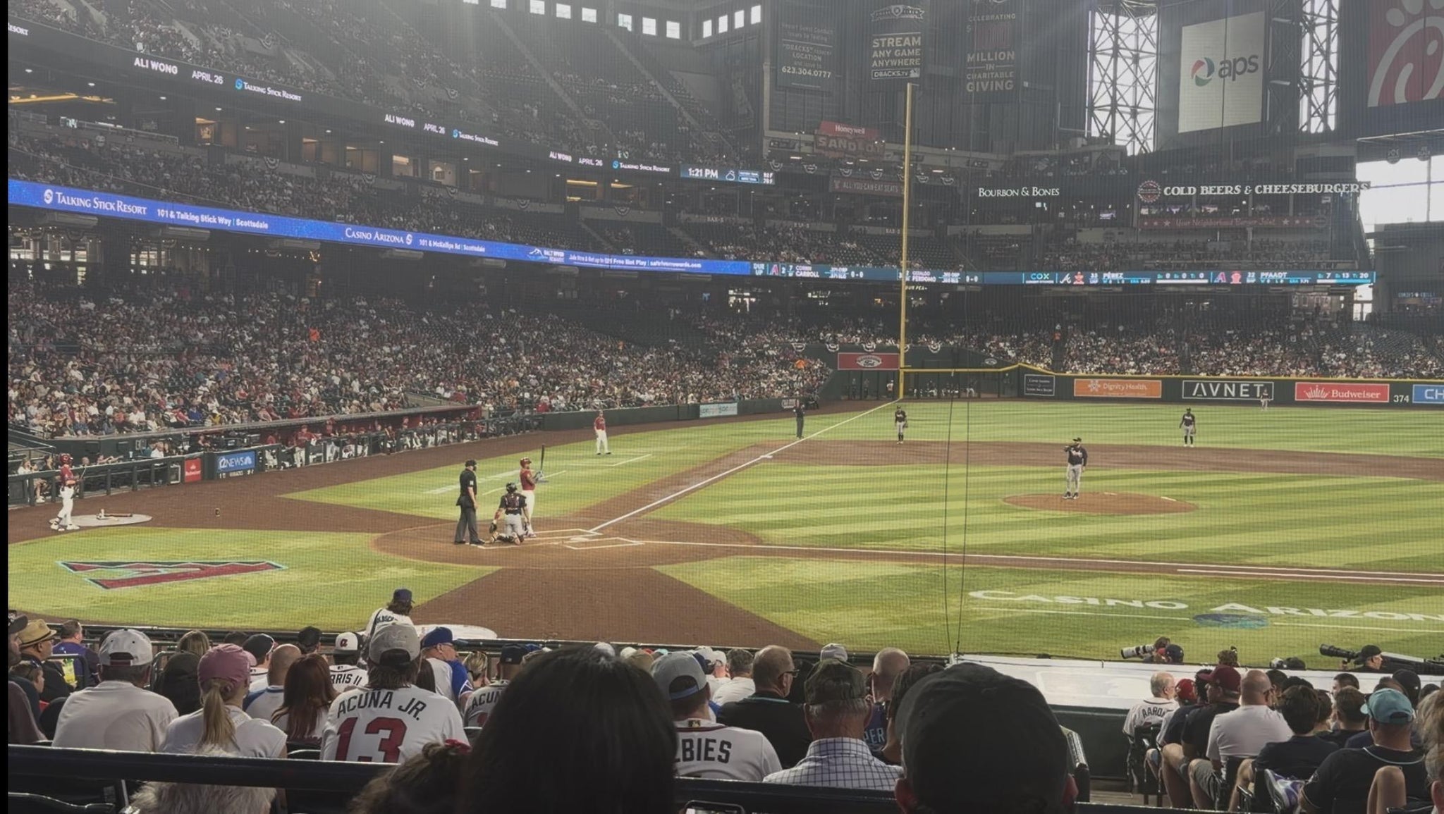 Real Fan View taken from Section 117 at Chase Field by Shae M