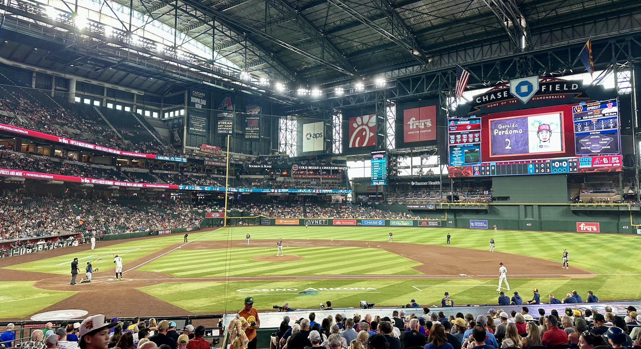 Real Fan View taken from Section 117 at Chase Field by William A